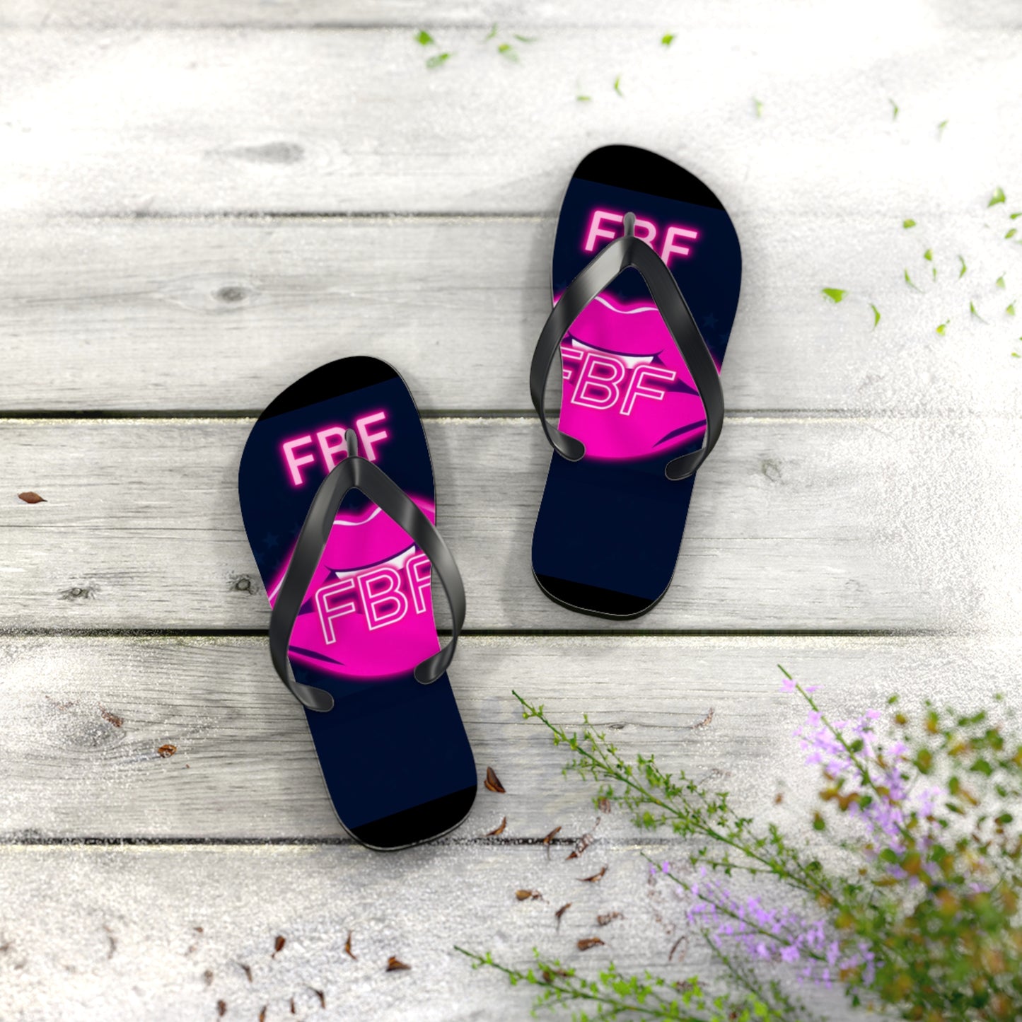 Neon Flip Flops - Trendy Summer Footwear for Beach Days, Pool Parties, and Vacation Vibes | FBF Design