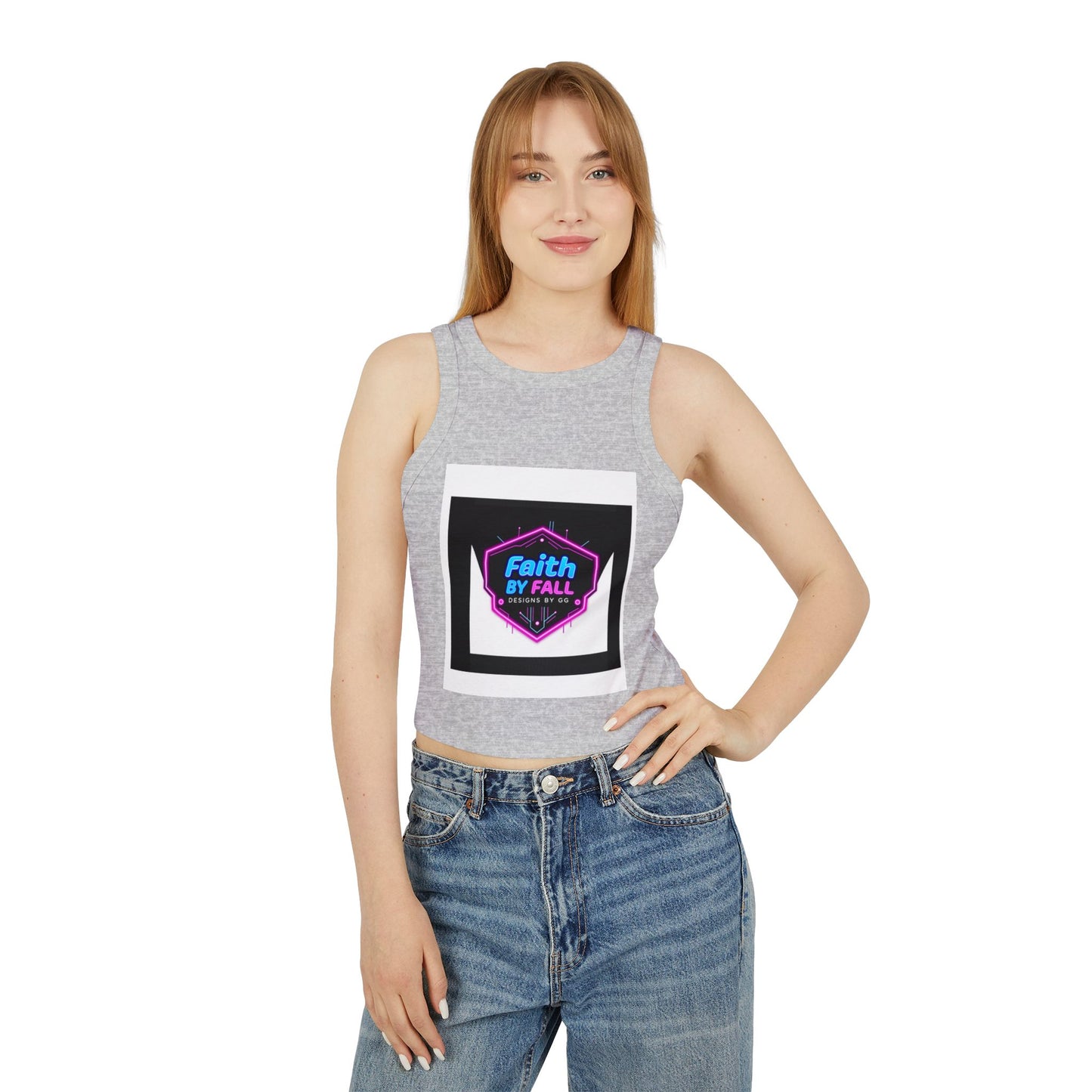 Faith by Fall Women's Crop Tank, Stylish Summer Top, Festival Wear, Workout Gear, Fashionable Gift for Her