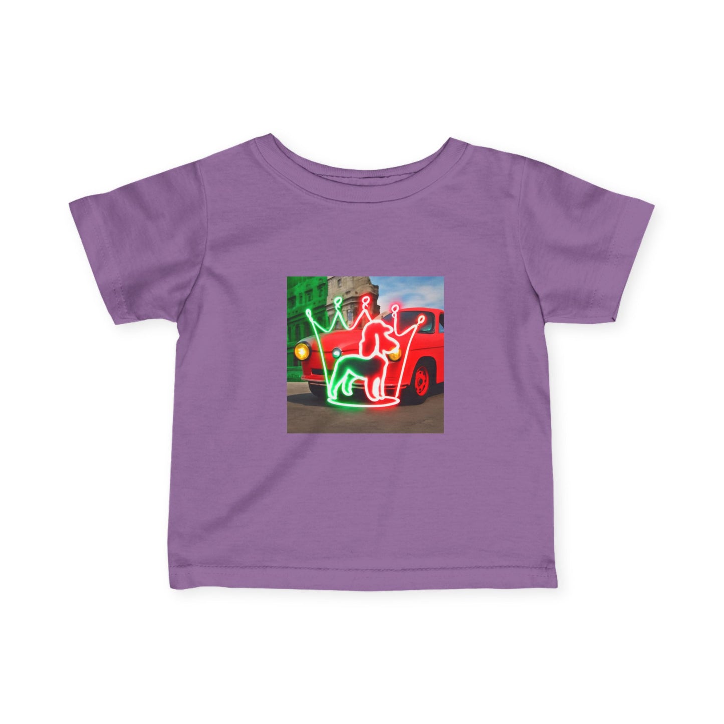 Infant Neon Light Tee, Cute Baby Shirt, Toddler Casual Wear, Holiday Outfit, Playful Gift Idea
