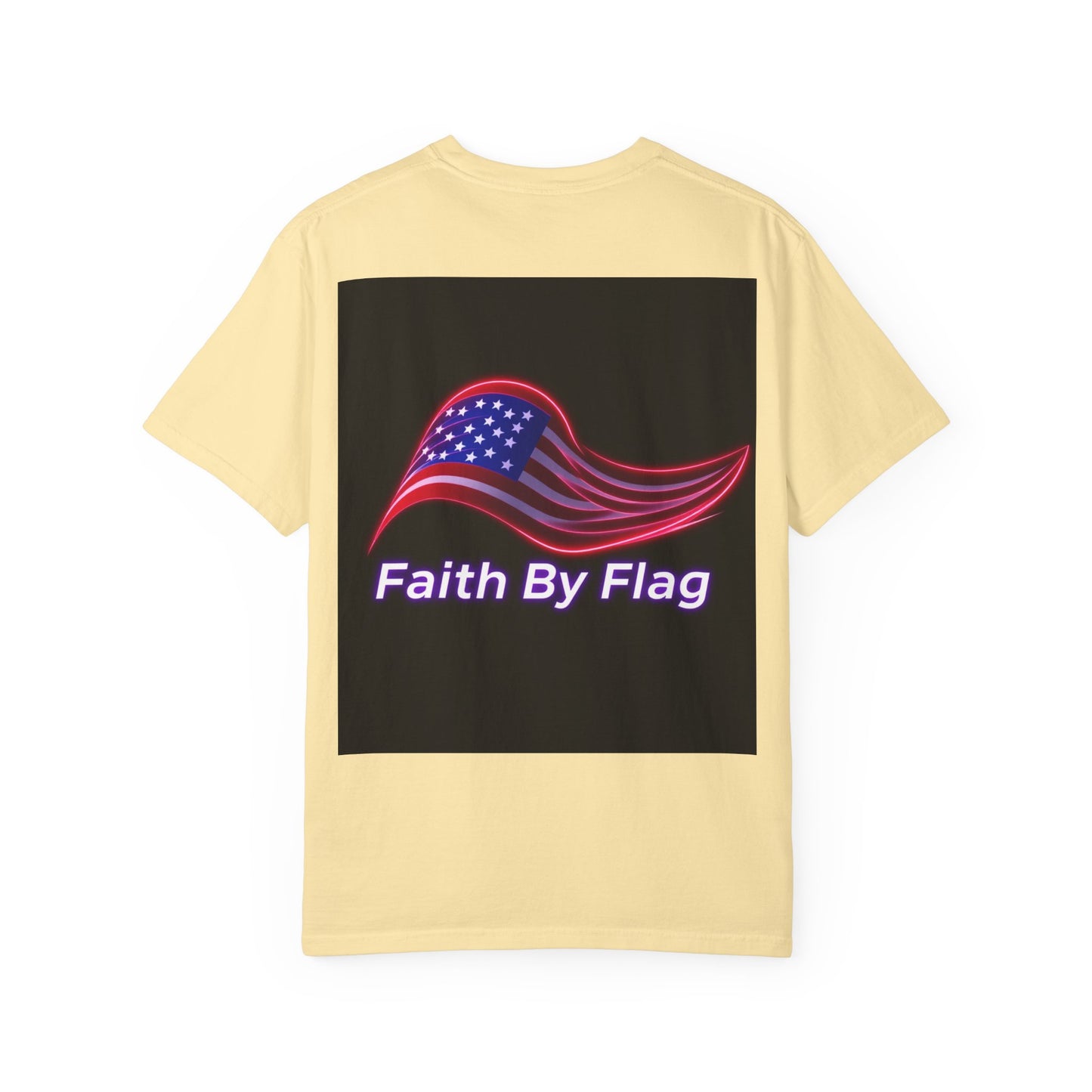 Patriotic T-Shirt with Eagle Graphic | Faith By Flag Tee, Unisex Apparel, Independence Day Shirt, Casual Wear, Gift for Veterans
