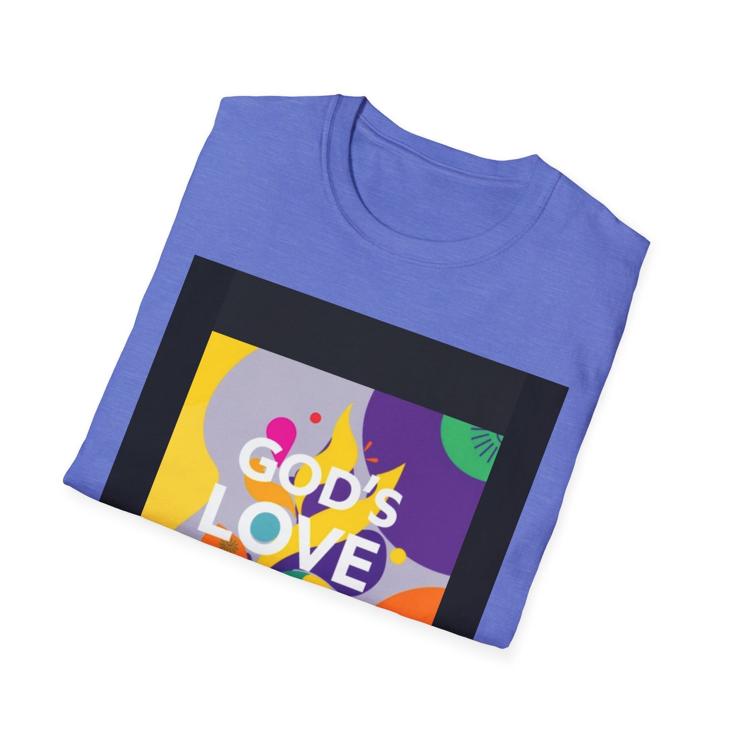 Unisex Softstyle T-Shirt with God's Love Design, Faith Shirt, Inspirational Tee, Christian Apparel, Gift for Believers, Everyday Wear