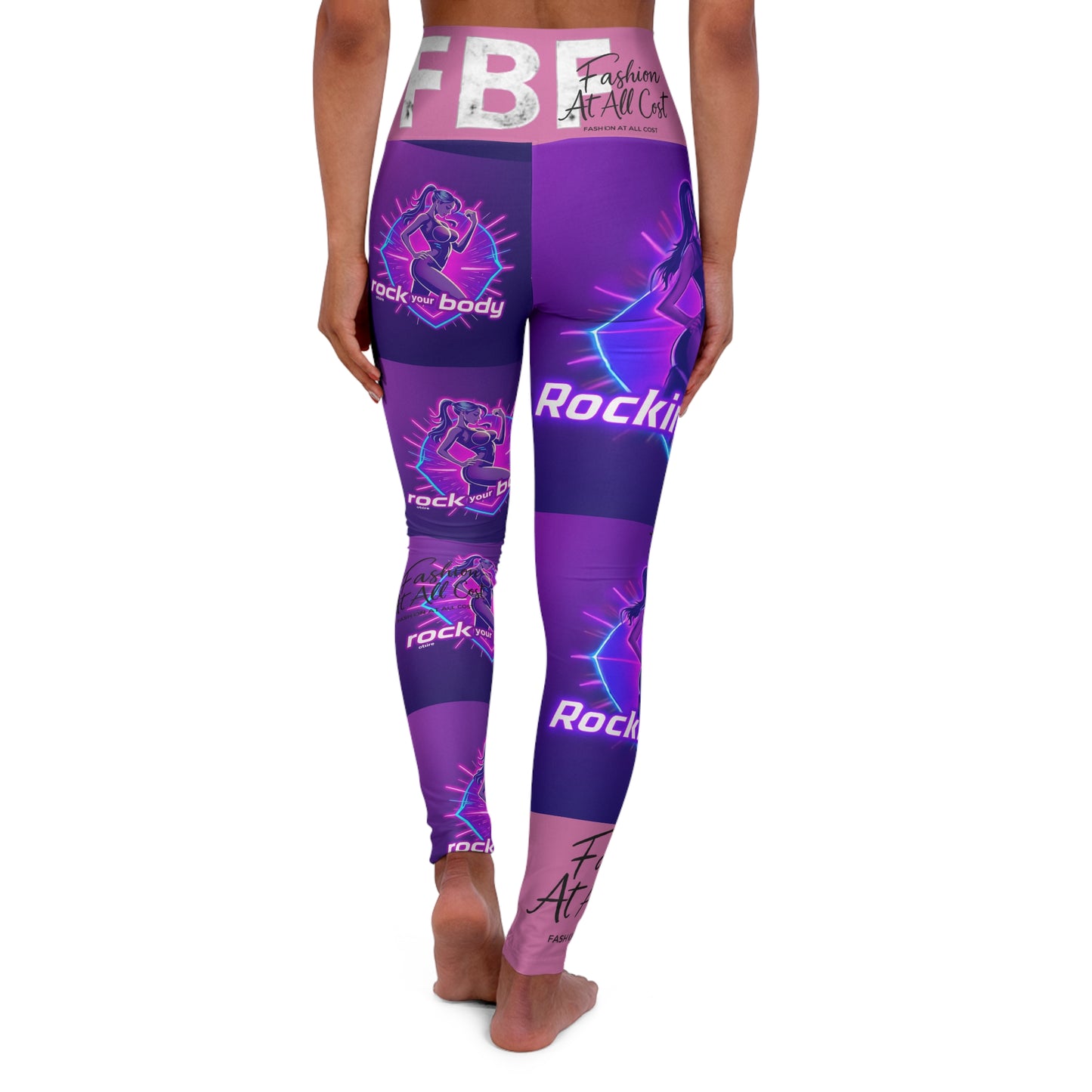 Rock Your Body High Waisted Yoga Leggings, Workout Leggings, Fitness Apparel, Athleisure Pants, Activewear, Gift for Her