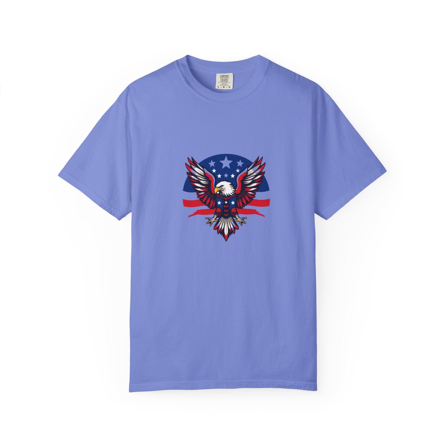 Patriotic T-Shirt with Eagle Graphic | Faith By Flag Tee, Unisex Apparel, Independence Day Shirt, Casual Wear, Gift for Veterans