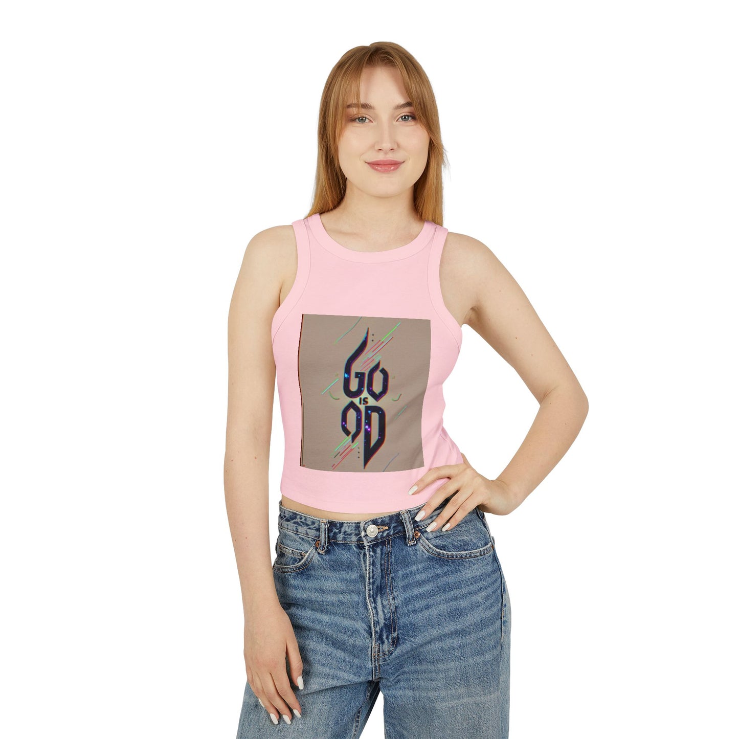 Inspirational Women's Micro Rib Racer Tank Top, Empowerment Tee, Motivational Workout Shirt, Stylish Athleisure Top, Gift for Her