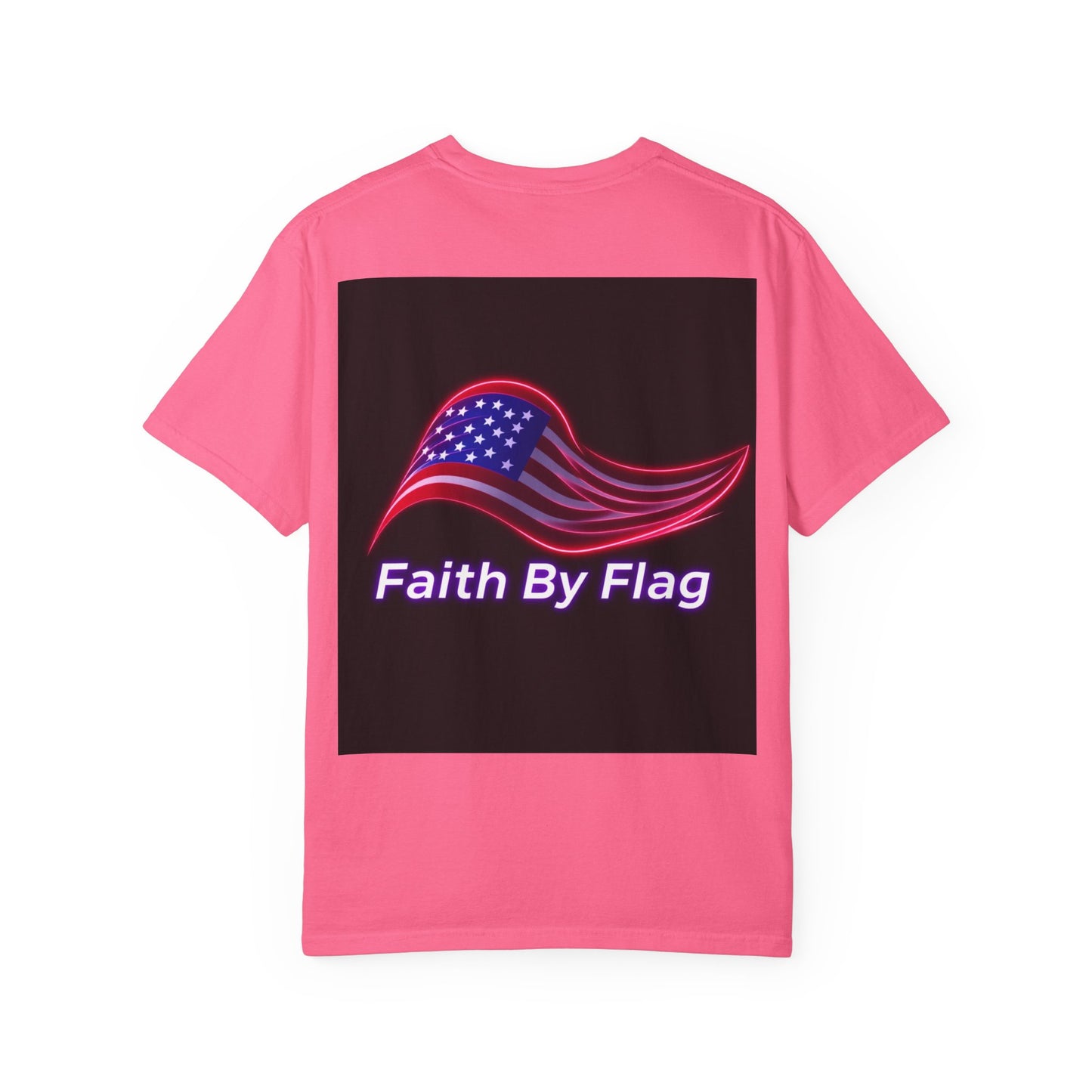 Patriotic T-Shirt with Eagle Graphic | Faith By Flag Tee, Unisex Apparel, Independence Day Shirt, Casual Wear, Gift for Veterans