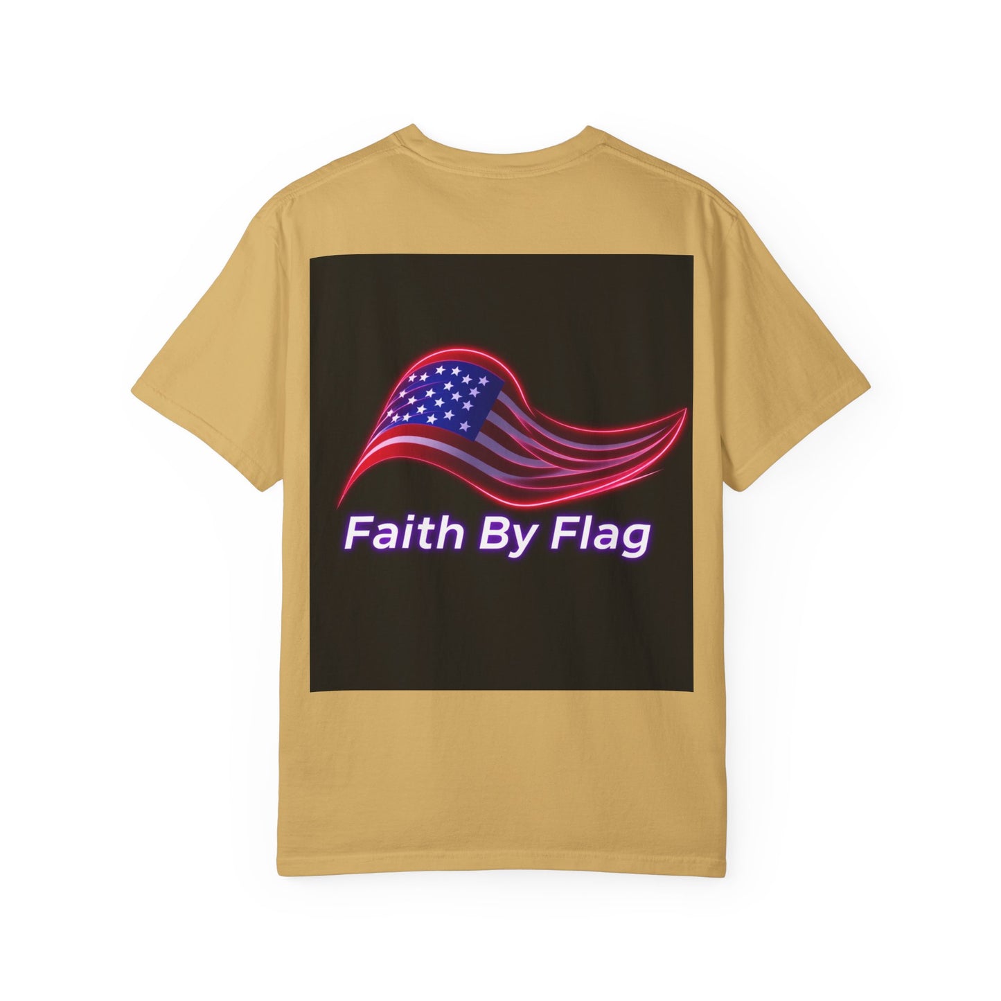 Patriotic T-Shirt with Eagle Graphic | Faith By Flag Tee, Unisex Apparel, Independence Day Shirt, Casual Wear, Gift for Veterans