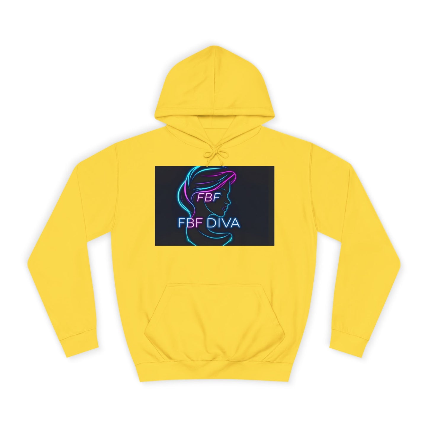 Neon FBF College Hoodie, Unisex Streetwear, Stylish Campus Apparel, Cozy Gift for Students, Trendy College Wear, FBF Diva Hoodie