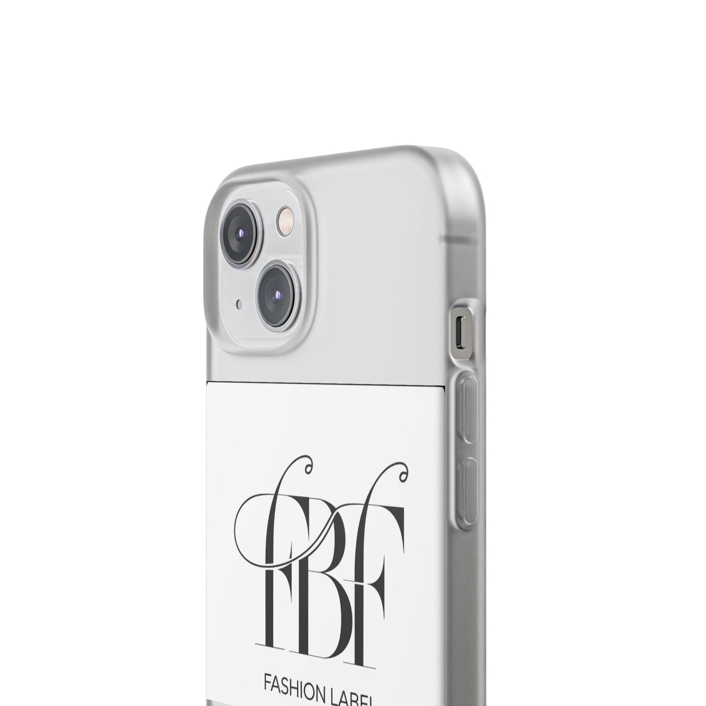 Chic Flexi Phone Case with Fashion Label Design