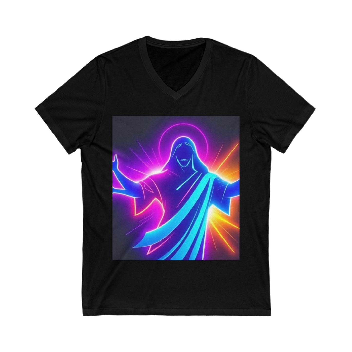 Unisex Jersey Short Sleeve V-Neck Tee