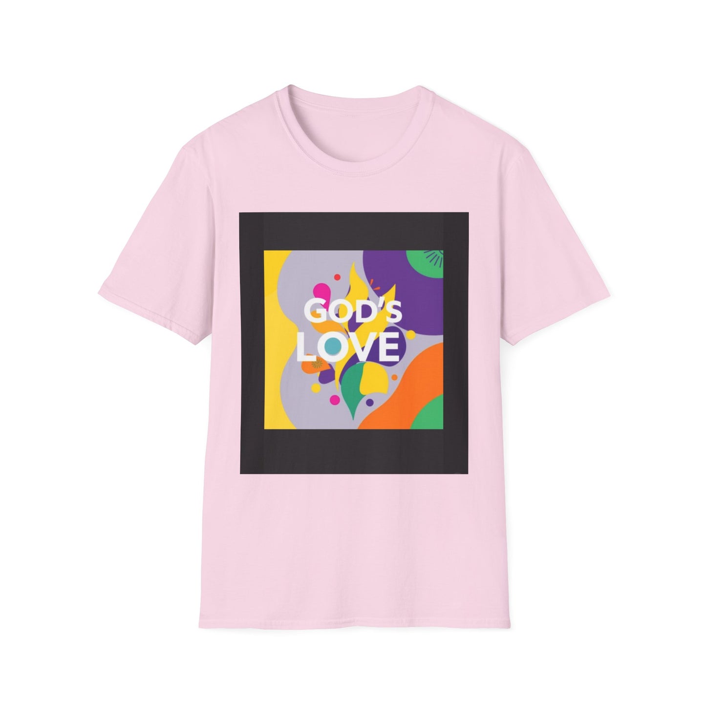 Unisex Softstyle T-Shirt with God's Love Design, Faith Shirt, Inspirational Tee, Christian Apparel, Gift for Believers, Everyday Wear