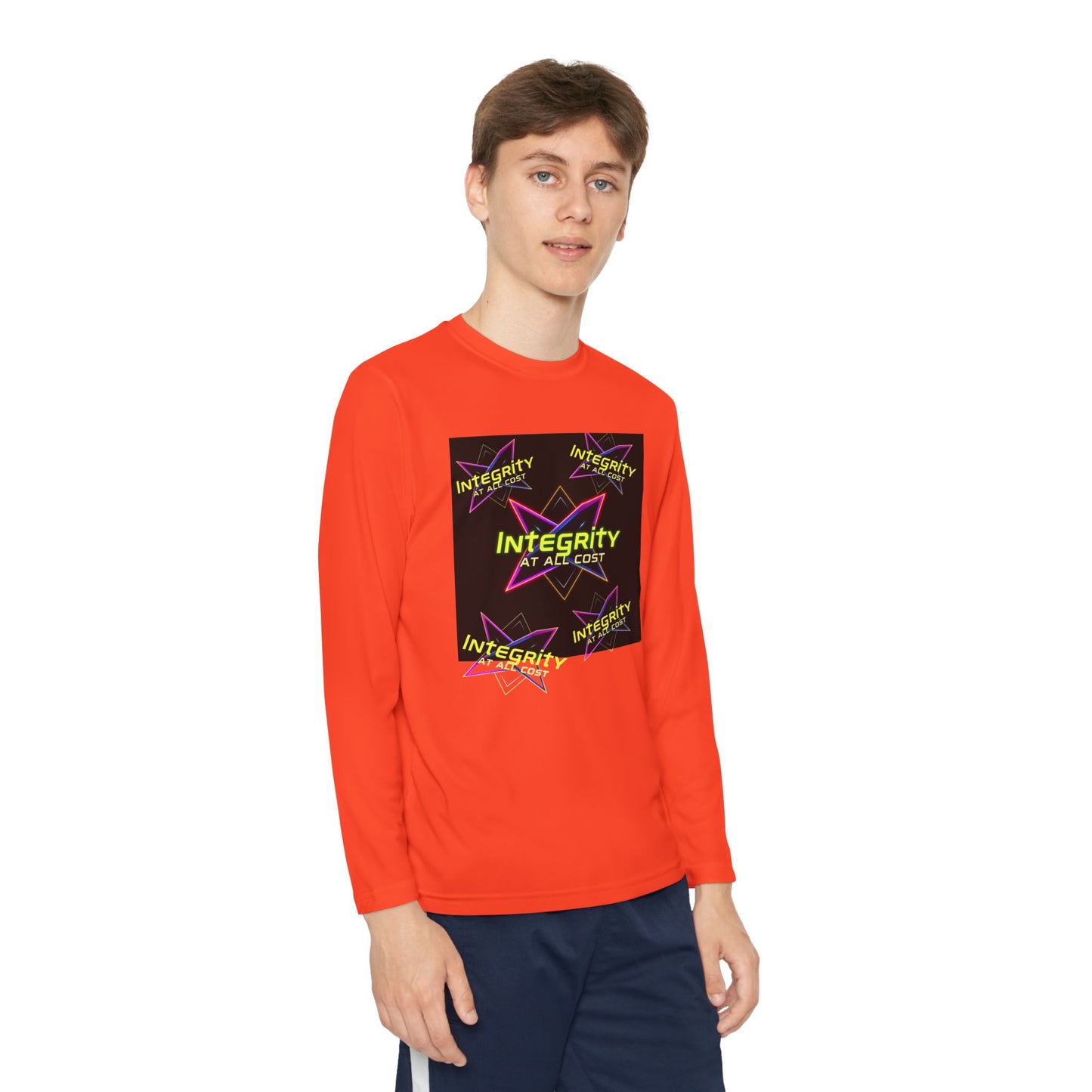 Integrity Youth Long Sleeve Tee, Cool Graphic Shirt, Motivational Apparel, Perfect for Sports, Birthday Gift