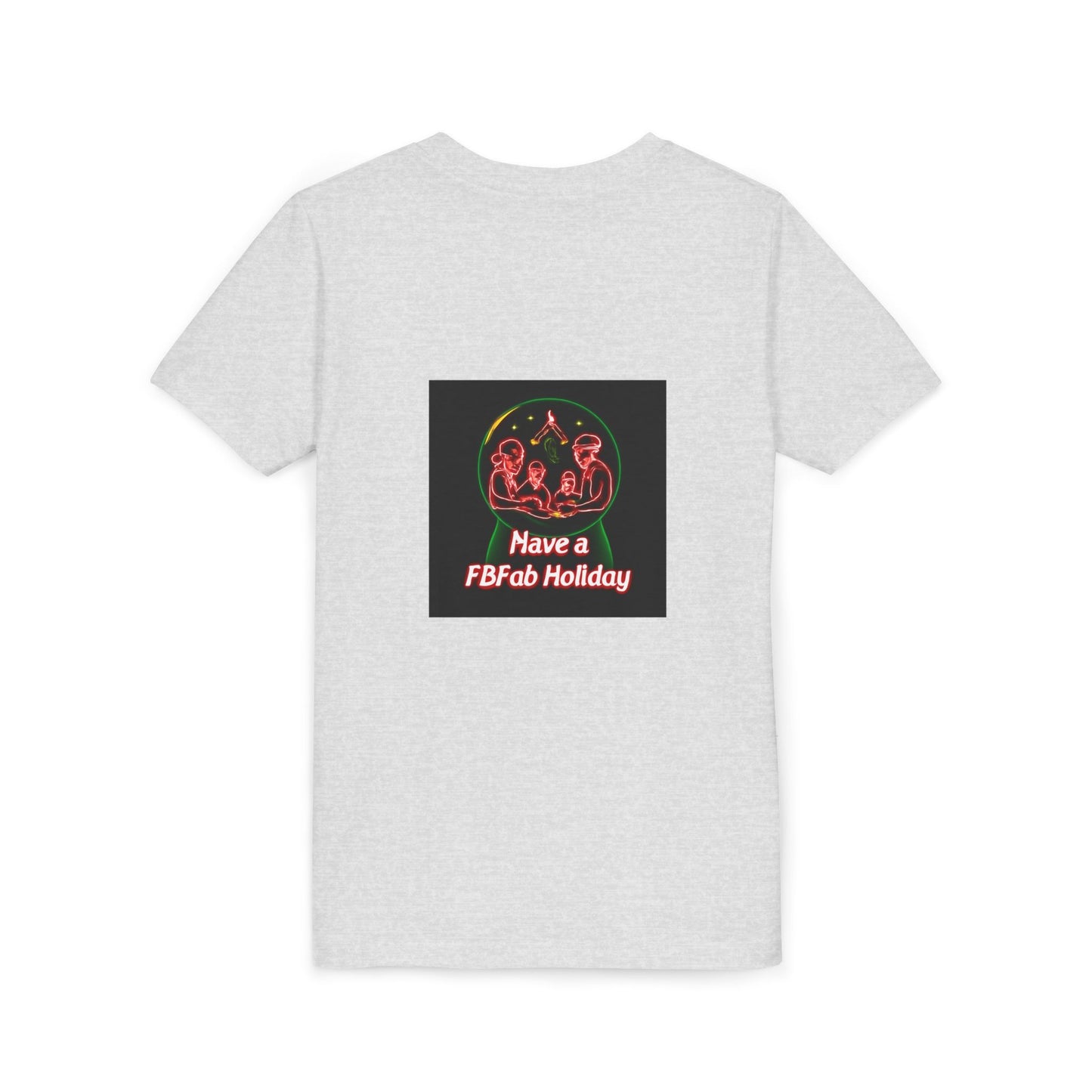 Youth Christmas Short Sleeve Tee, Holiday Tee, Xmas Gift for Kids, Fun Tee for Celebrations, Winter Festive Shirt