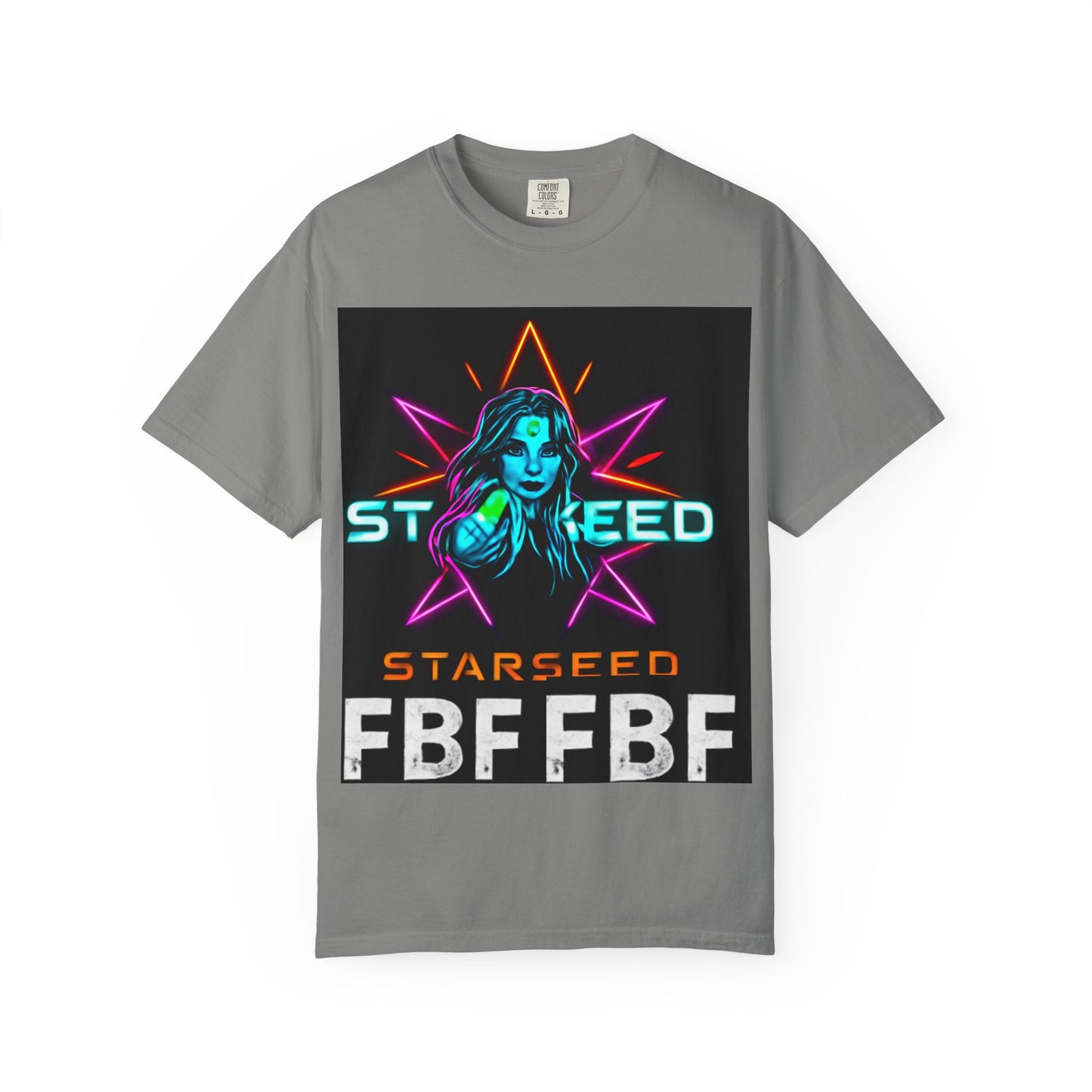 Neon Graphic T-Shirt - Starseed FBF Tee, Unisex Fashion, Cool Gift, Festival Wear, Retro Style, Casual Streetwear