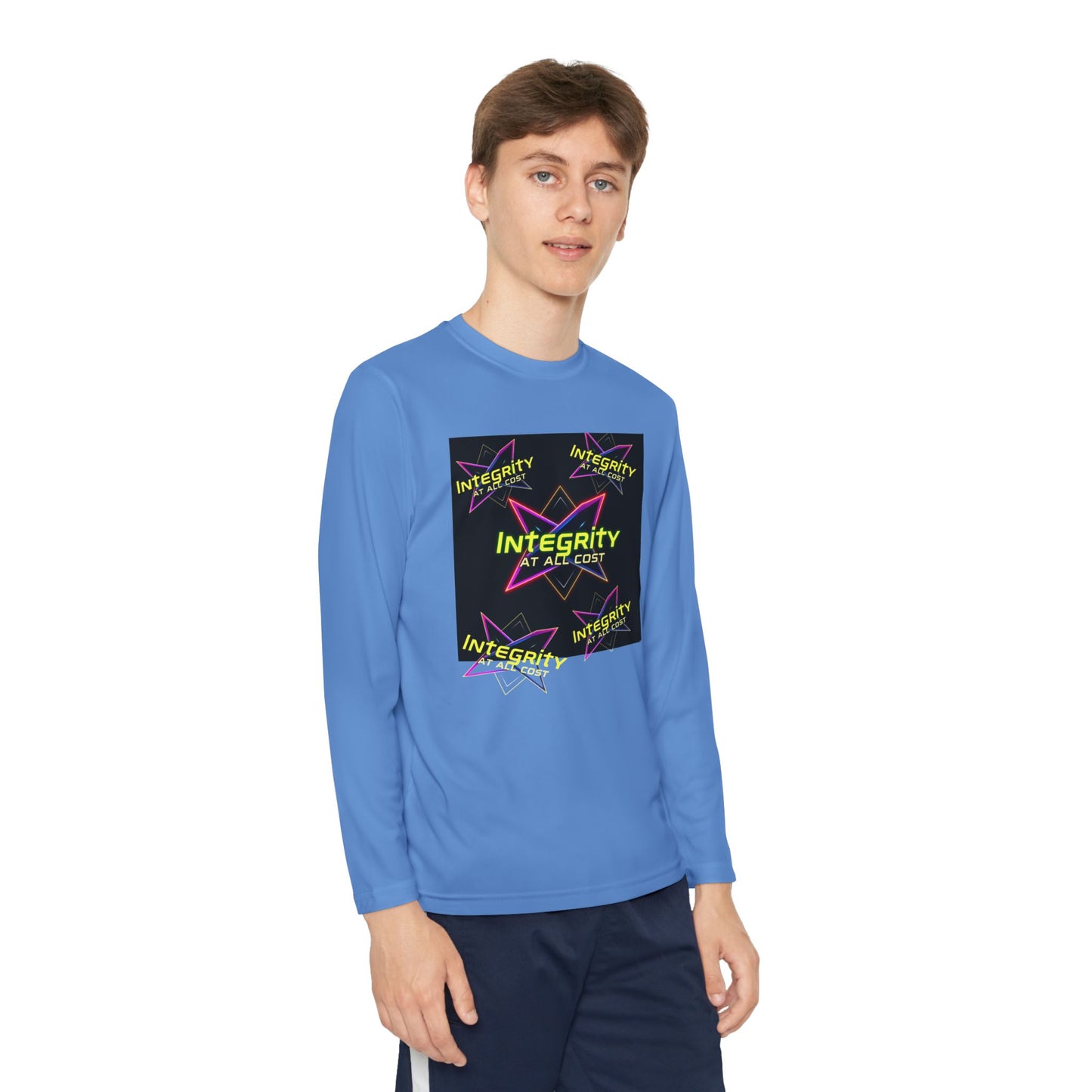 Integrity Youth Long Sleeve Tee, Cool Graphic Shirt, Motivational Apparel, Perfect for Sports, Birthday Gift