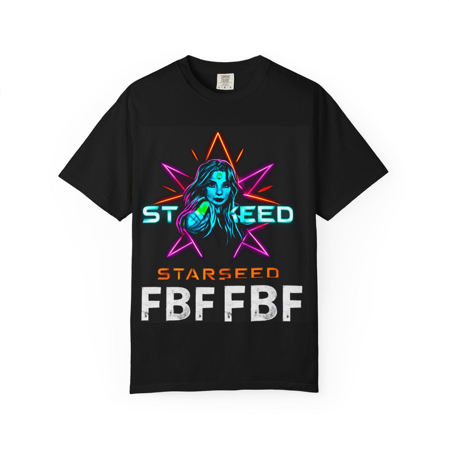 Neon Graphic T-Shirt - Starseed FBF Tee, Unisex Fashion, Cool Gift, Festival Wear, Retro Style, Casual Streetwear
