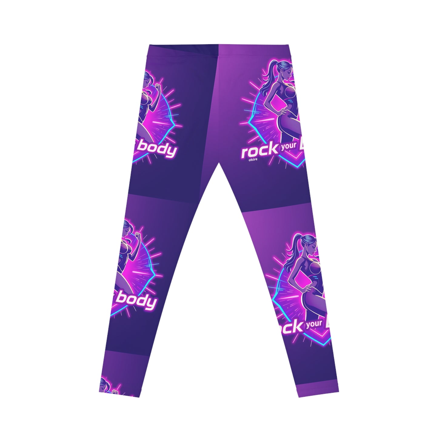 Rock Your Body Women's Casual Leggings, Trendy Workout Leggings, Fitness Tights, Lounge Pants, Stylish Activewear