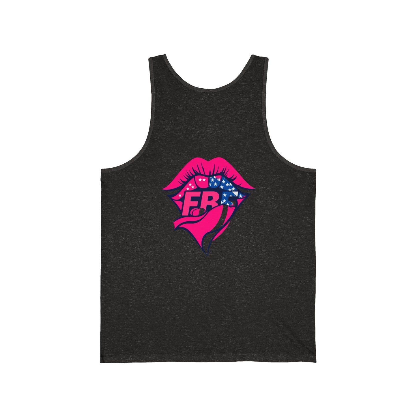 Neon Graphic Unisex Tank, Summer Fashion, Festival Wear, Gift for Her, Patriotic Apparel, Casual Style