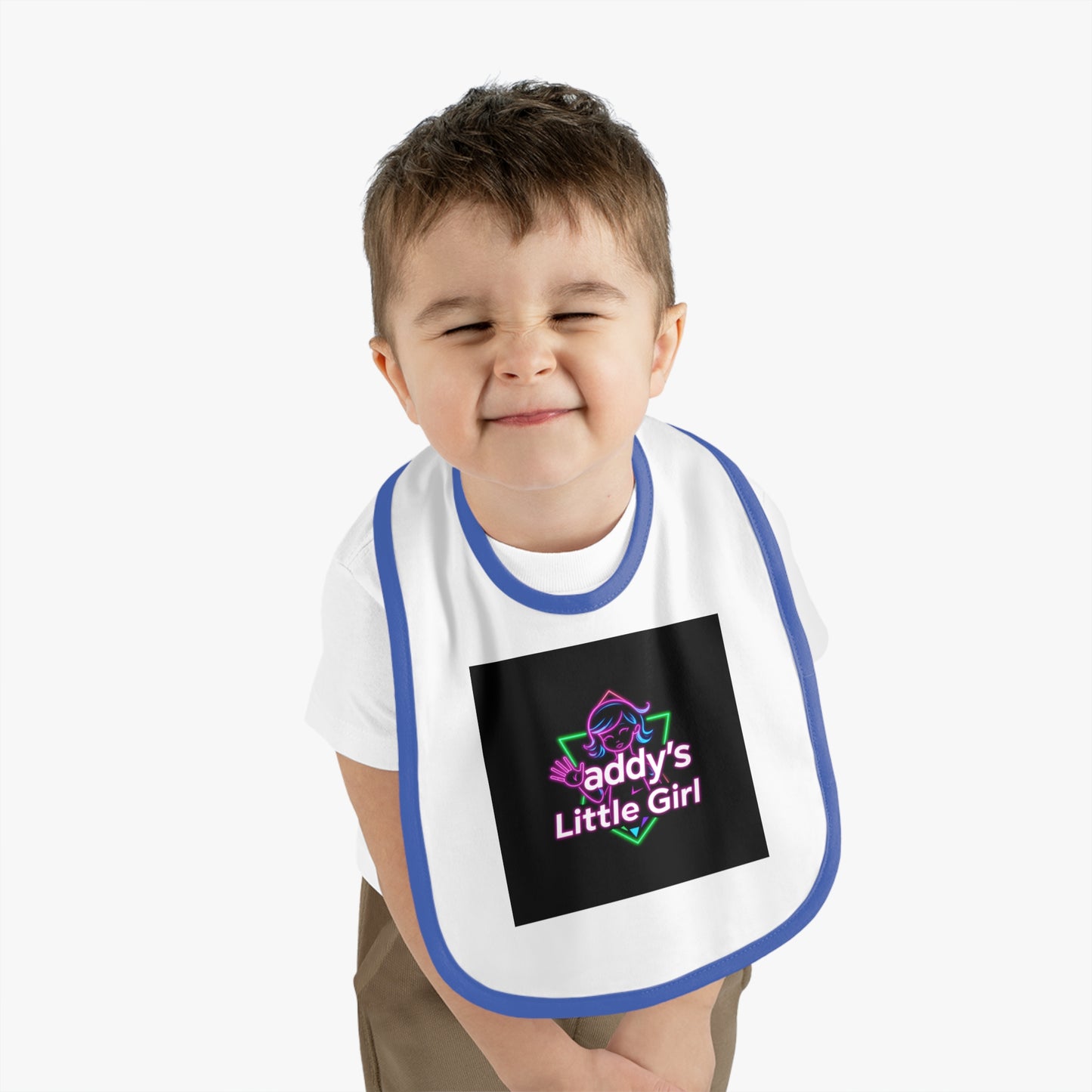 Baby Contrast Trim Jersey Bib