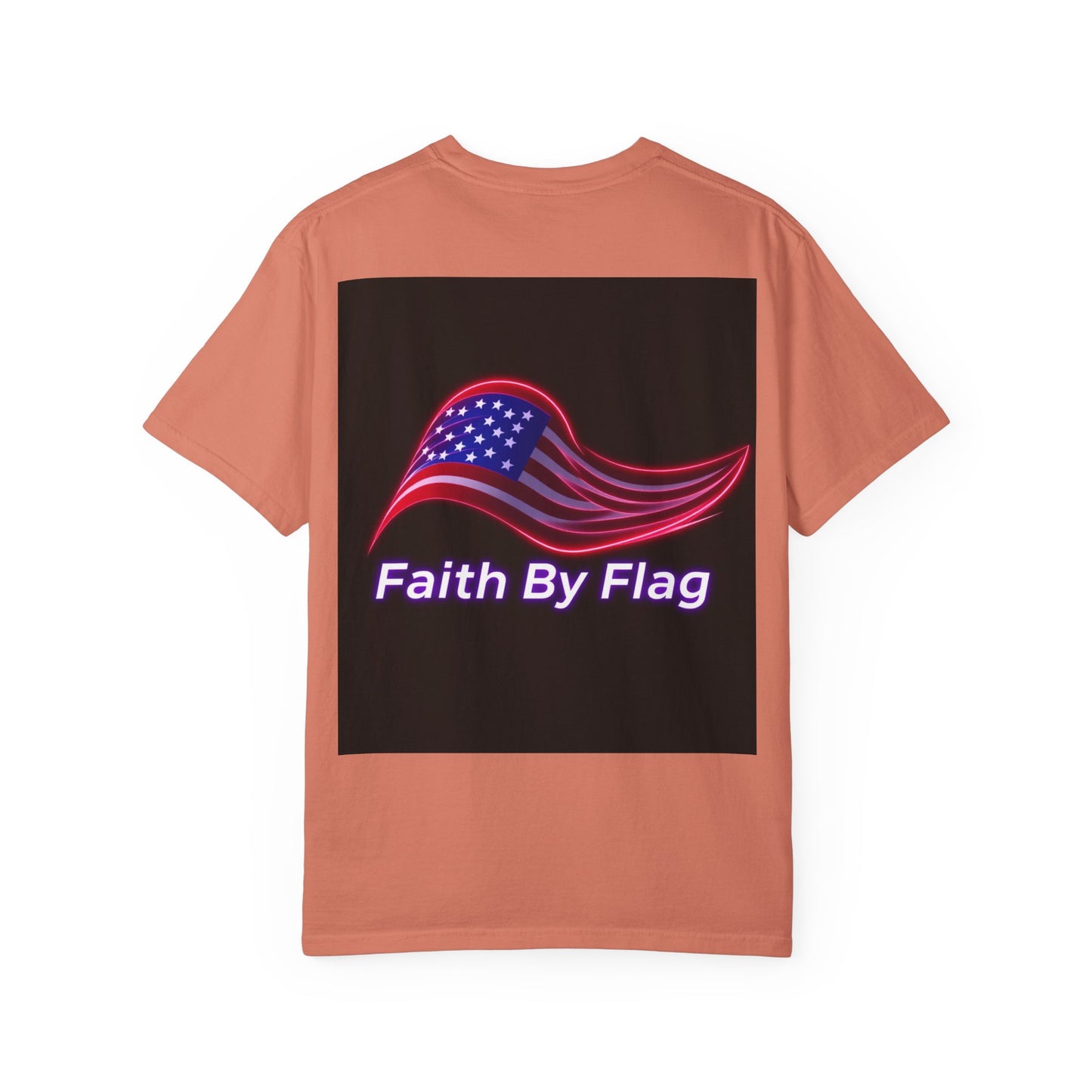 Patriotic T-Shirt with Eagle Graphic | Faith By Flag Tee, Unisex Apparel, Independence Day Shirt, Casual Wear, Gift for Veterans