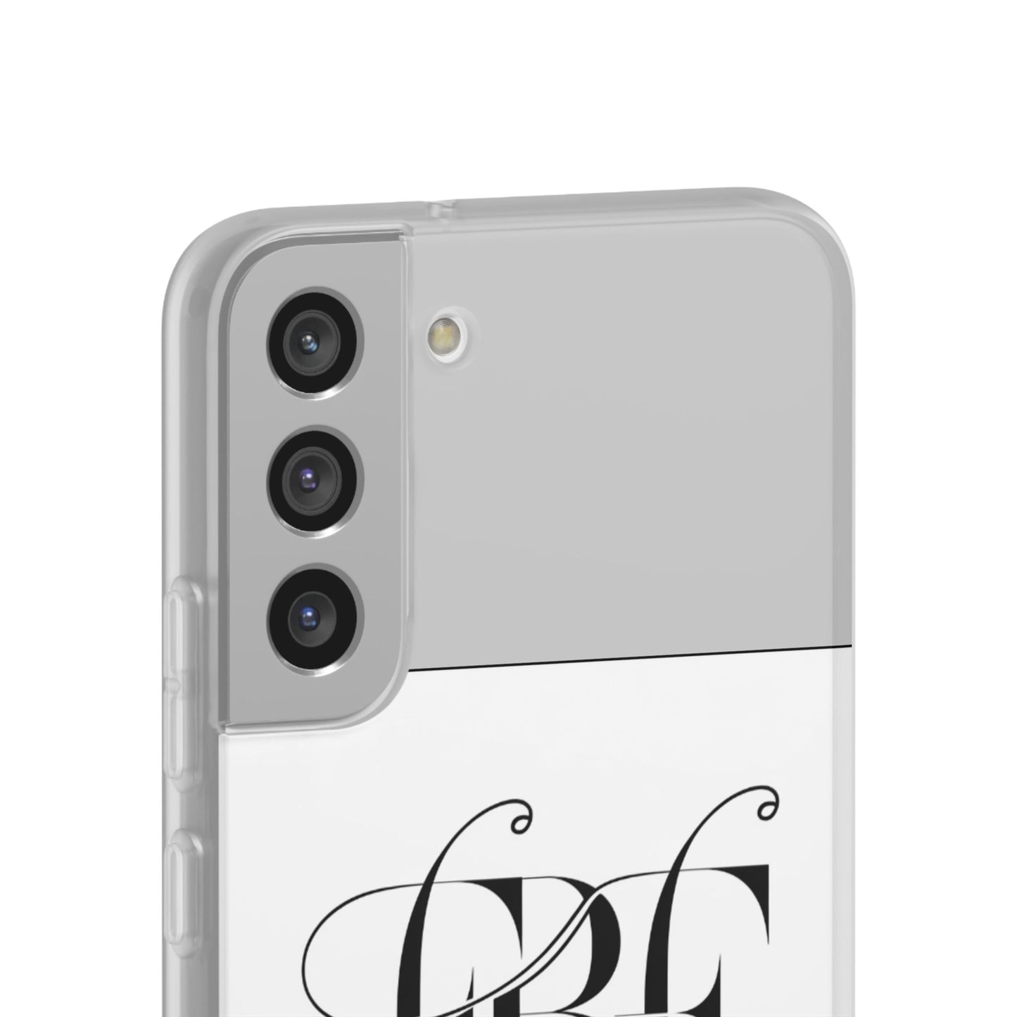 Chic Flexi Phone Case with Fashion Label Design