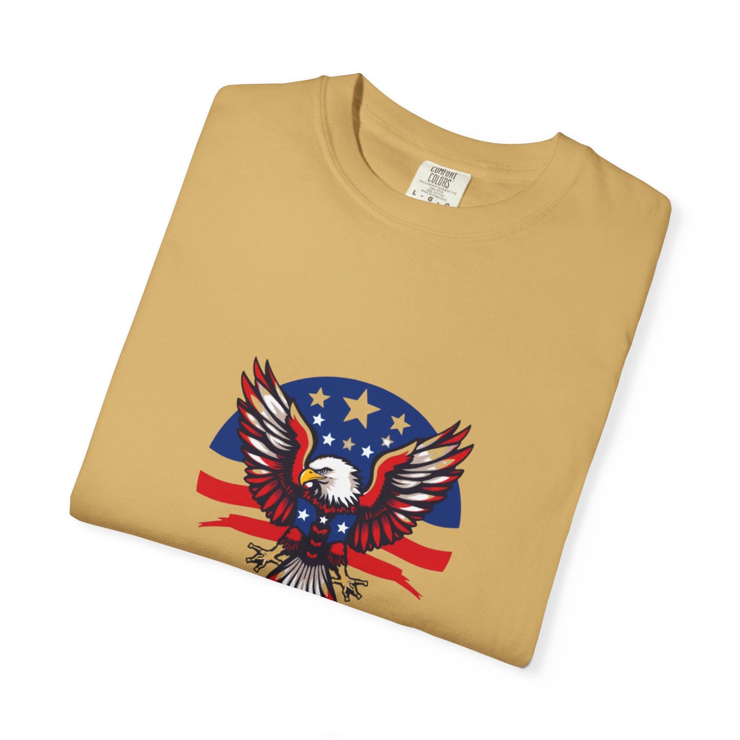 Patriotic T-Shirt with Eagle Graphic | Faith By Flag Tee, Unisex Apparel, Independence Day Shirt, Casual Wear, Gift for Veterans