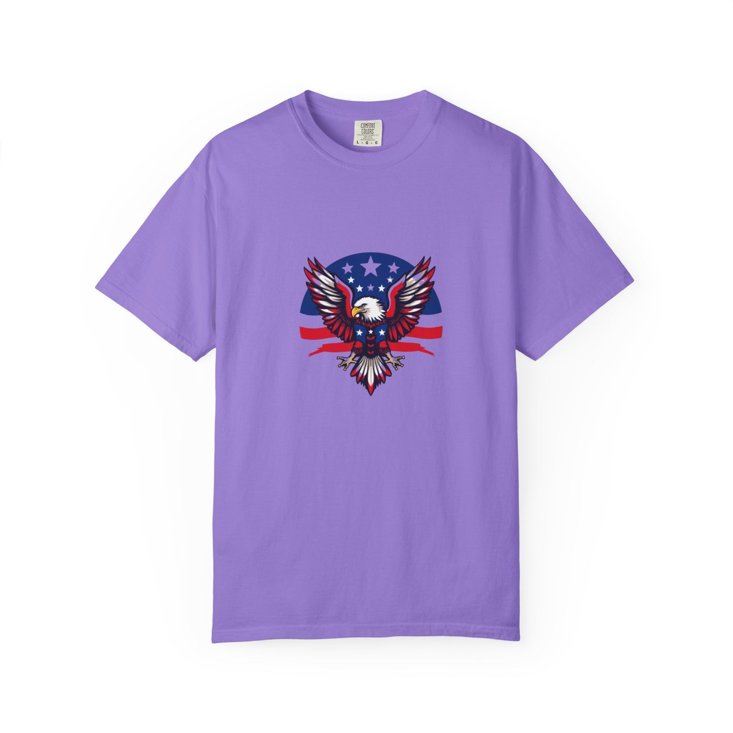 Patriotic T-Shirt with Eagle Graphic | Faith By Flag Tee, Unisex Apparel, Independence Day Shirt, Casual Wear, Gift for Veterans