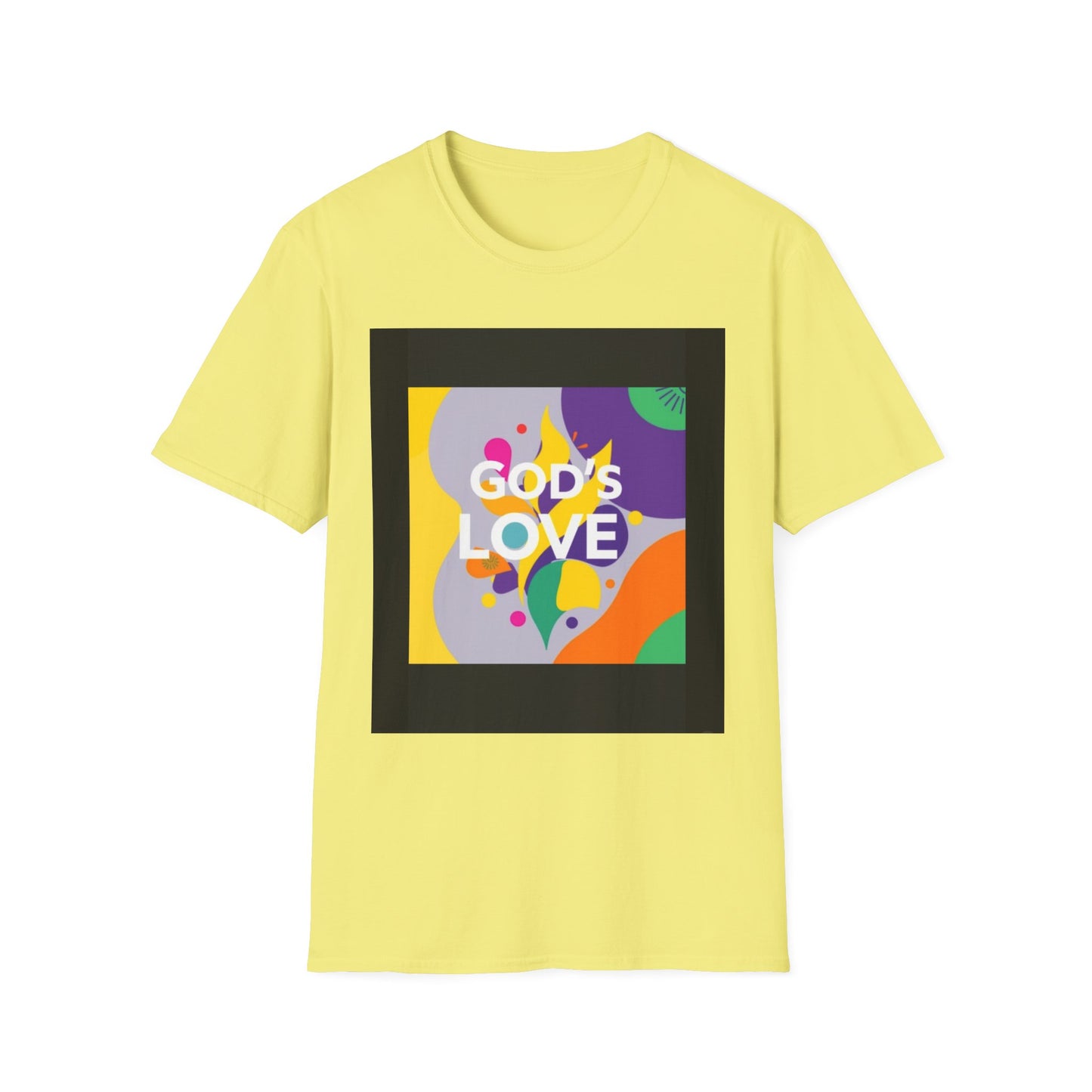 Unisex Softstyle T-Shirt with God's Love Design, Faith Shirt, Inspirational Tee, Christian Apparel, Gift for Believers, Everyday Wear