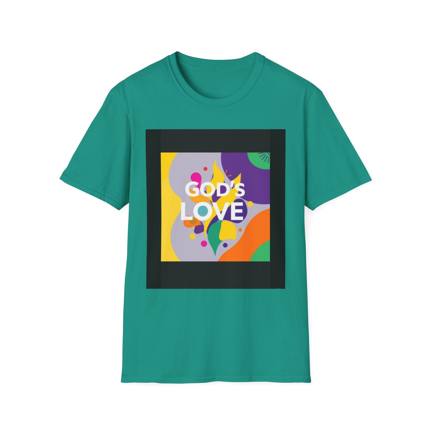 Unisex Softstyle T-Shirt with God's Love Design, Faith Shirt, Inspirational Tee, Christian Apparel, Gift for Believers, Everyday Wear