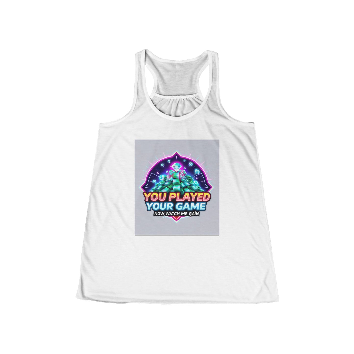 You Played Your Game Women's Flowy Tank, Inspirational Fitness Top, Summer Workout Shirt, Casual Lounge Wear, Great for Gifts
