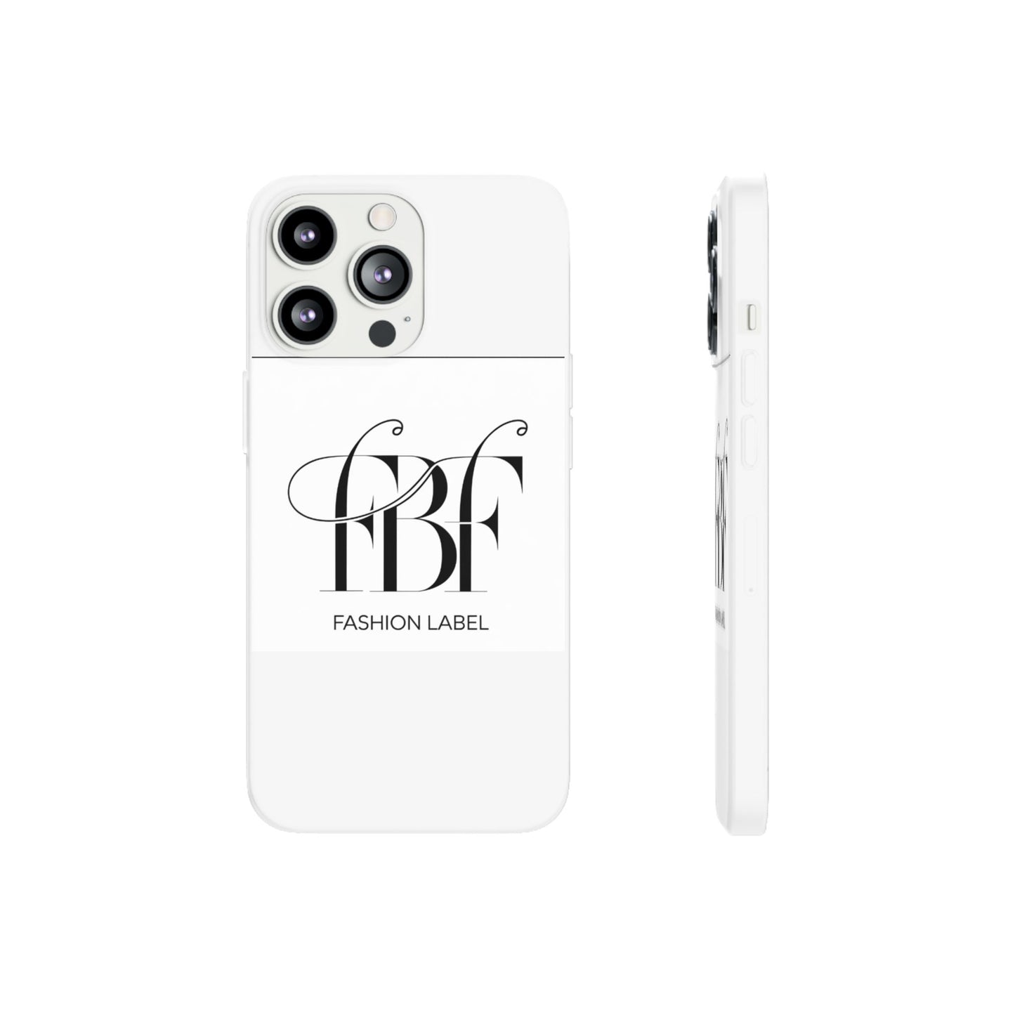 Chic Flexi Phone Case with Fashion Label Design