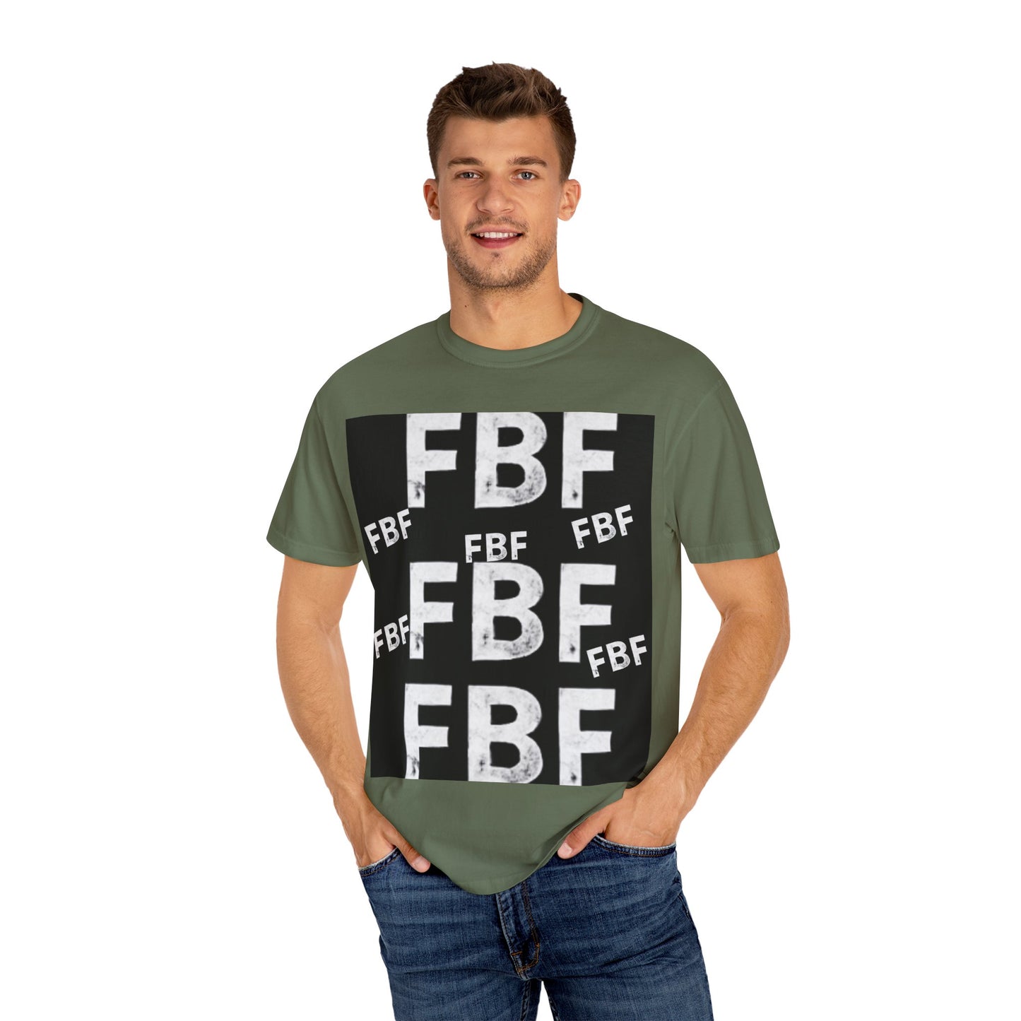 FBF Garment-Dyed Unisex T-shirt, Casual Wear, Graphic Tee, Street Style, Gift for Friends, All Occasions