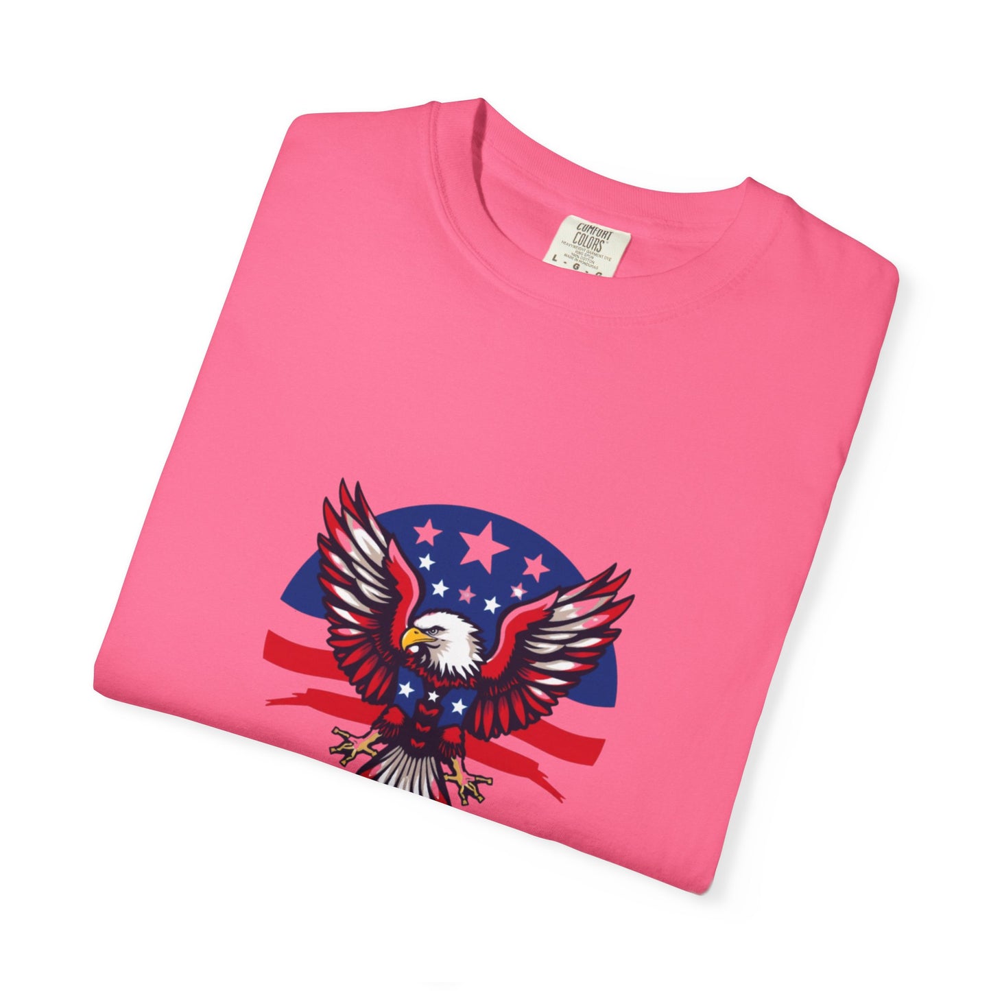 Patriotic T-Shirt with Eagle Graphic | Faith By Flag Tee, Unisex Apparel, Independence Day Shirt, Casual Wear, Gift for Veterans
