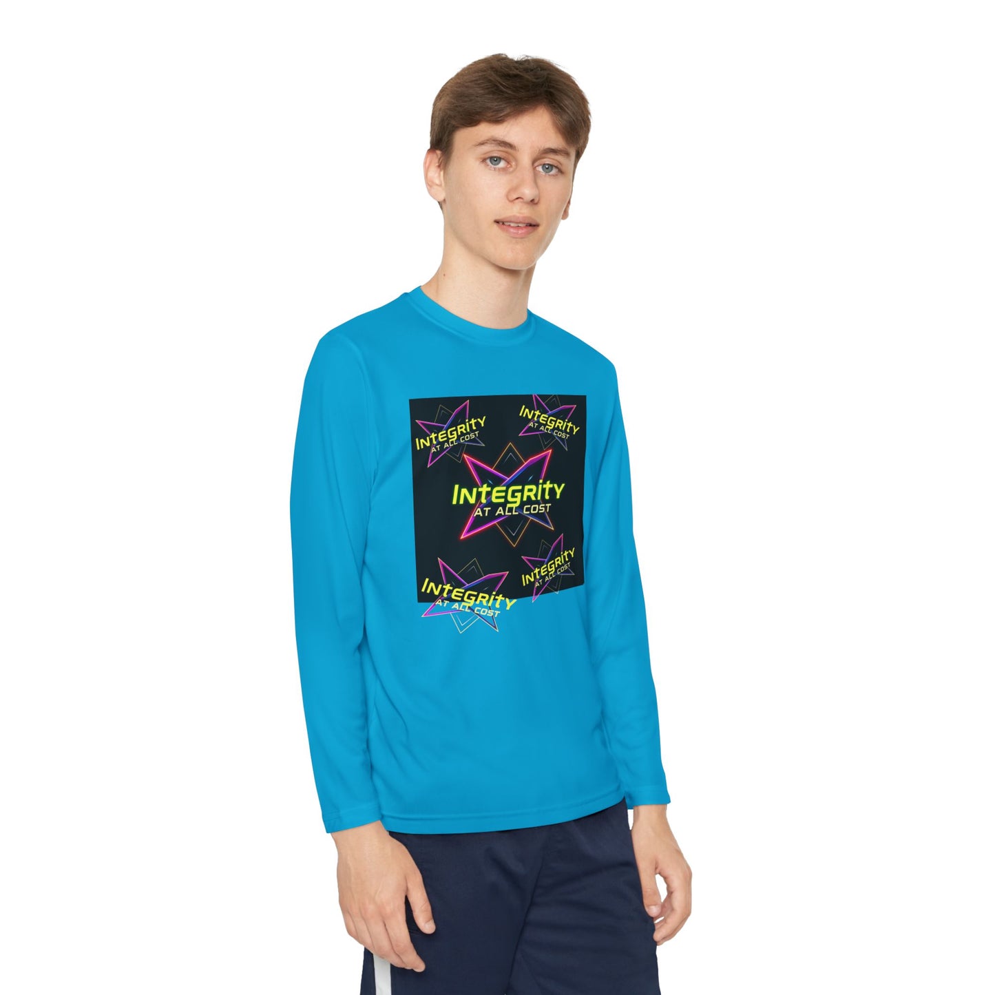 Integrity Youth Long Sleeve Tee, Cool Graphic Shirt, Motivational Apparel, Perfect for Sports, Birthday Gift