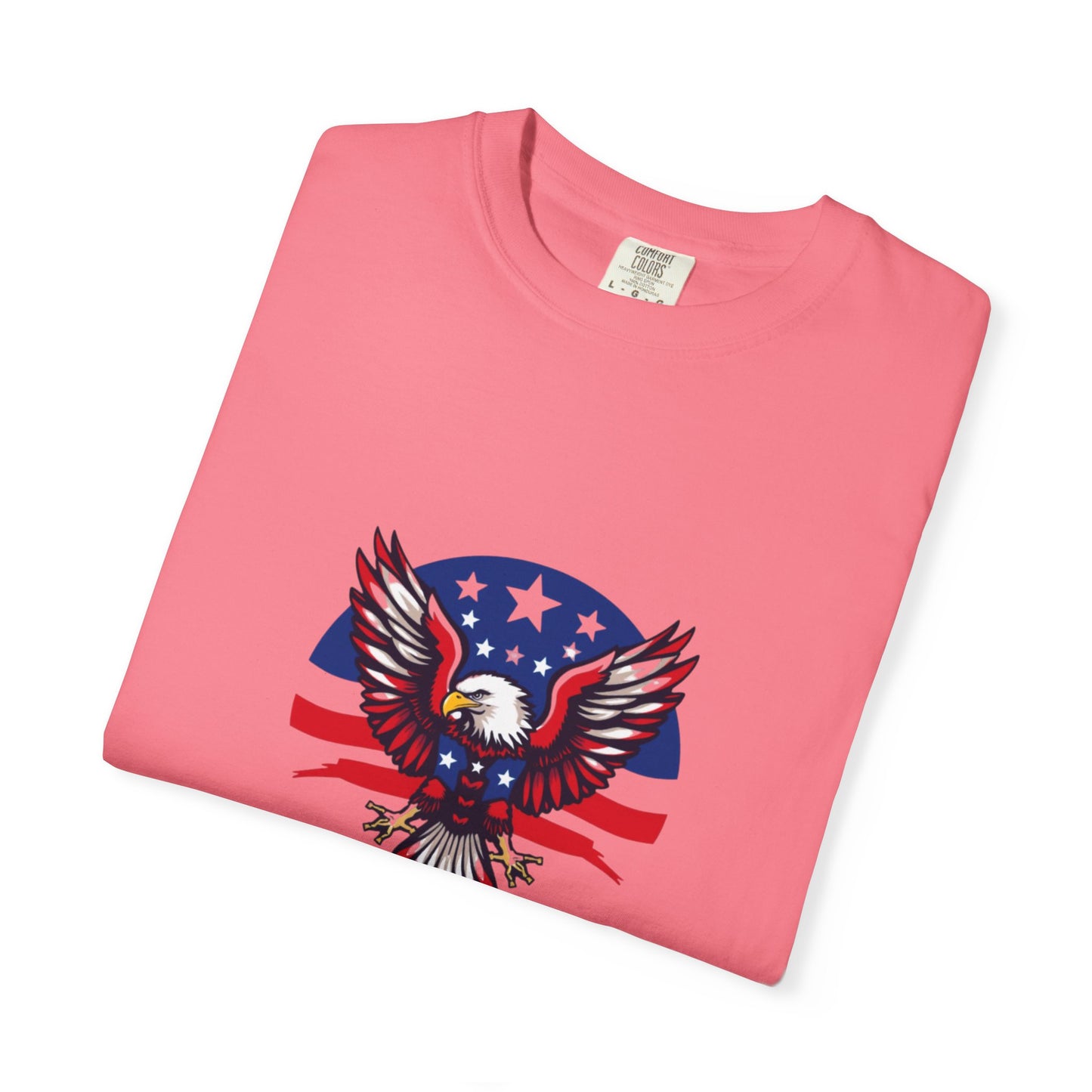 Patriotic T-Shirt with Eagle Graphic | Faith By Flag Tee, Unisex Apparel, Independence Day Shirt, Casual Wear, Gift for Veterans