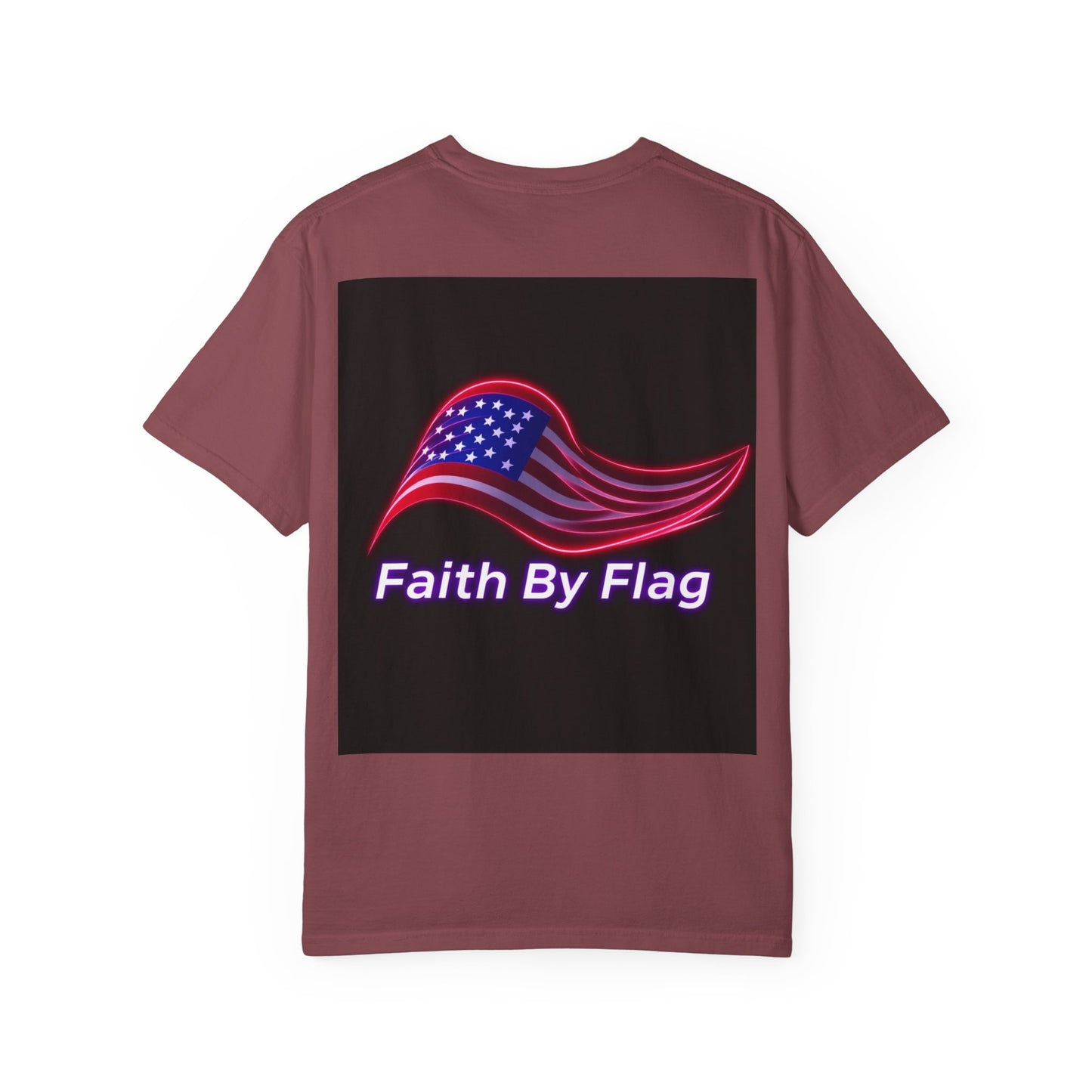 Patriotic T-Shirt with Eagle Graphic | Faith By Flag Tee, Unisex Apparel, Independence Day Shirt, Casual Wear, Gift for Veterans