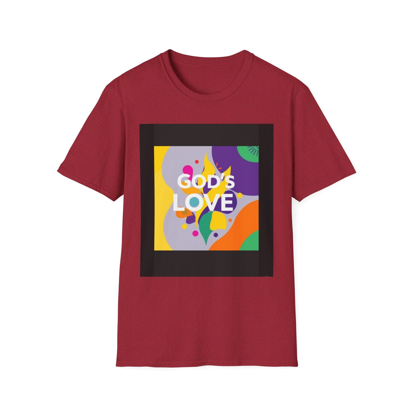 Unisex Softstyle T-Shirt with God's Love Design, Faith Shirt, Inspirational Tee, Christian Apparel, Gift for Believers, Everyday Wear