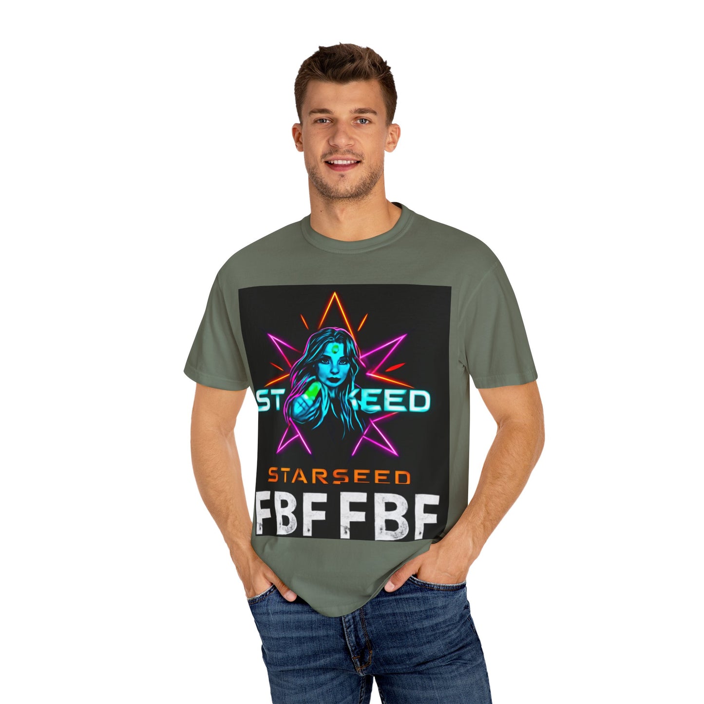 Neon Graphic T-Shirt - Starseed FBF Tee, Unisex Fashion, Cool Gift, Festival Wear, Retro Style, Casual Streetwear