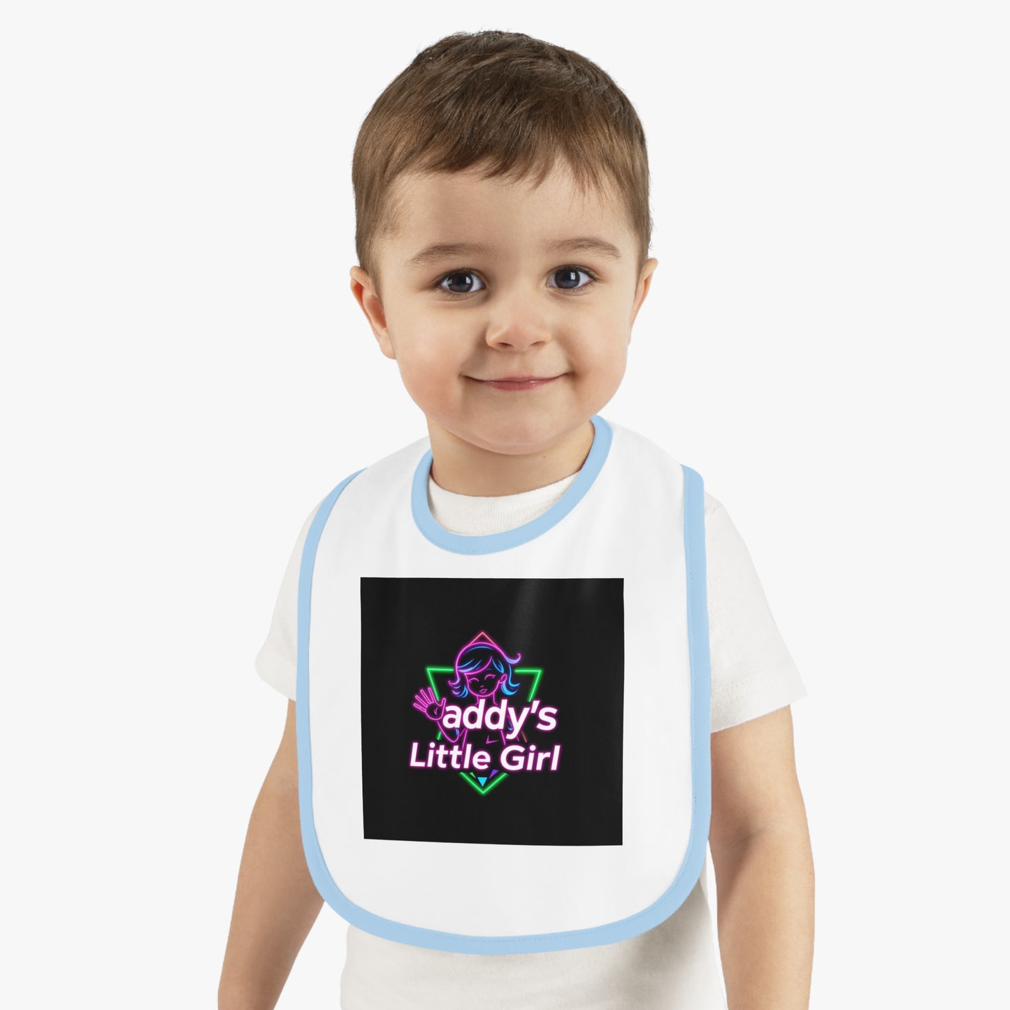 Baby Contrast Trim Jersey Bib