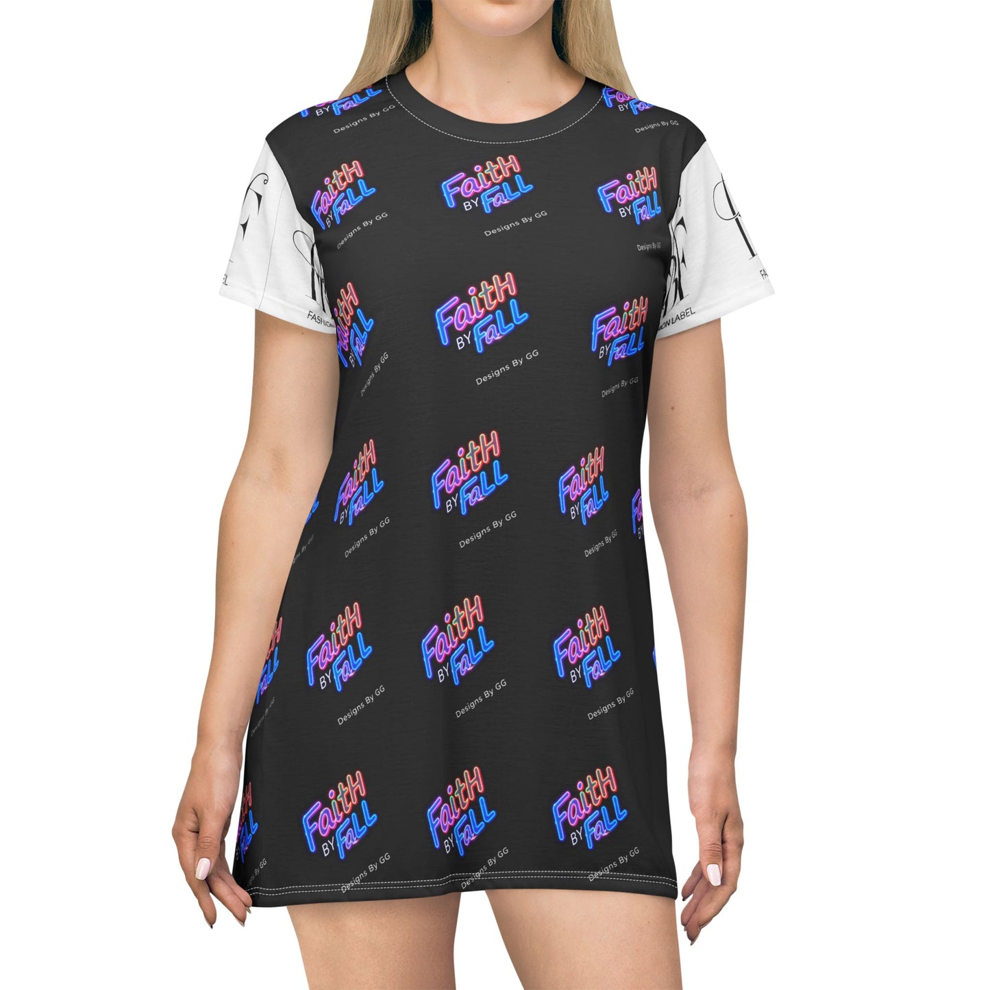 Faith by Fall T-Shirt Dress - Stylish & Vibrant Casual Wear for Autumn Events