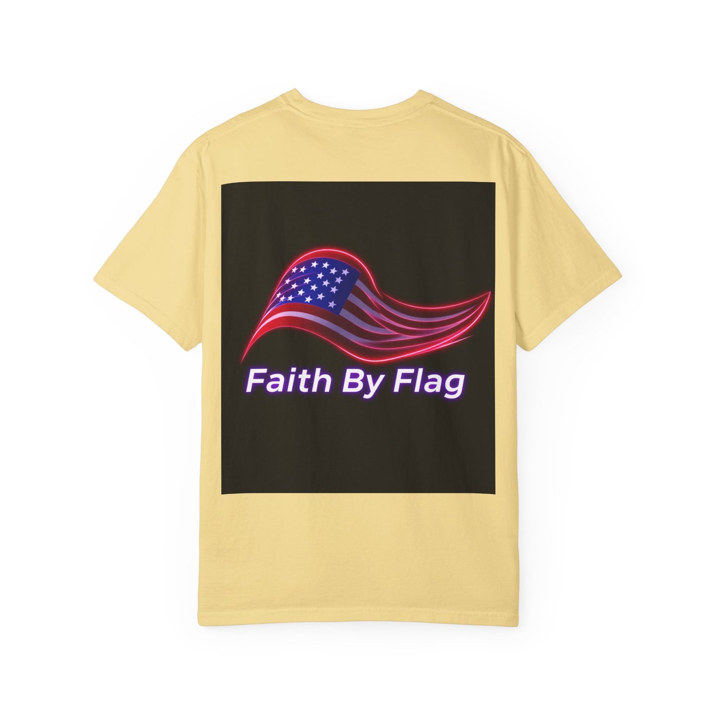 Patriotic T-Shirt with Eagle Graphic | Faith By Flag Tee, Unisex Apparel, Independence Day Shirt, Casual Wear, Gift for Veterans