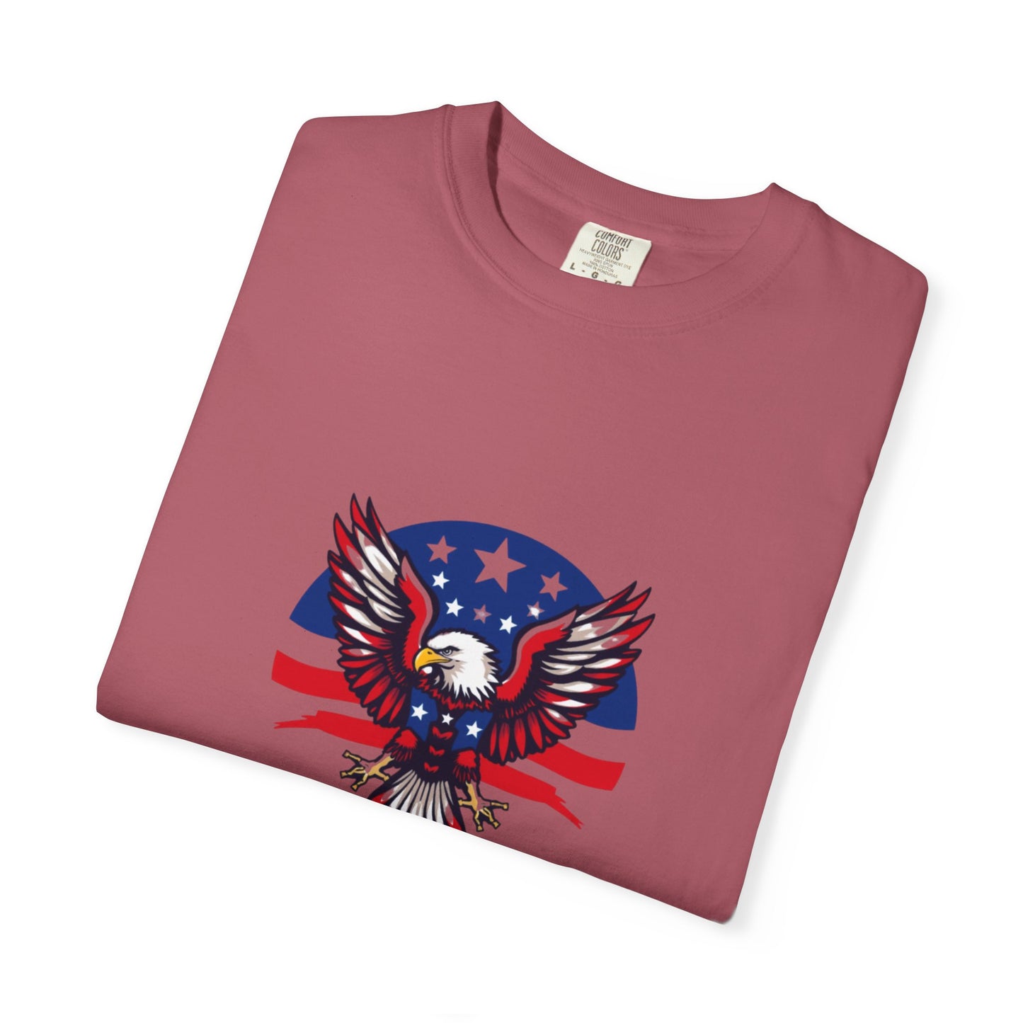 Patriotic T-Shirt with Eagle Graphic | Faith By Flag Tee, Unisex Apparel, Independence Day Shirt, Casual Wear, Gift for Veterans