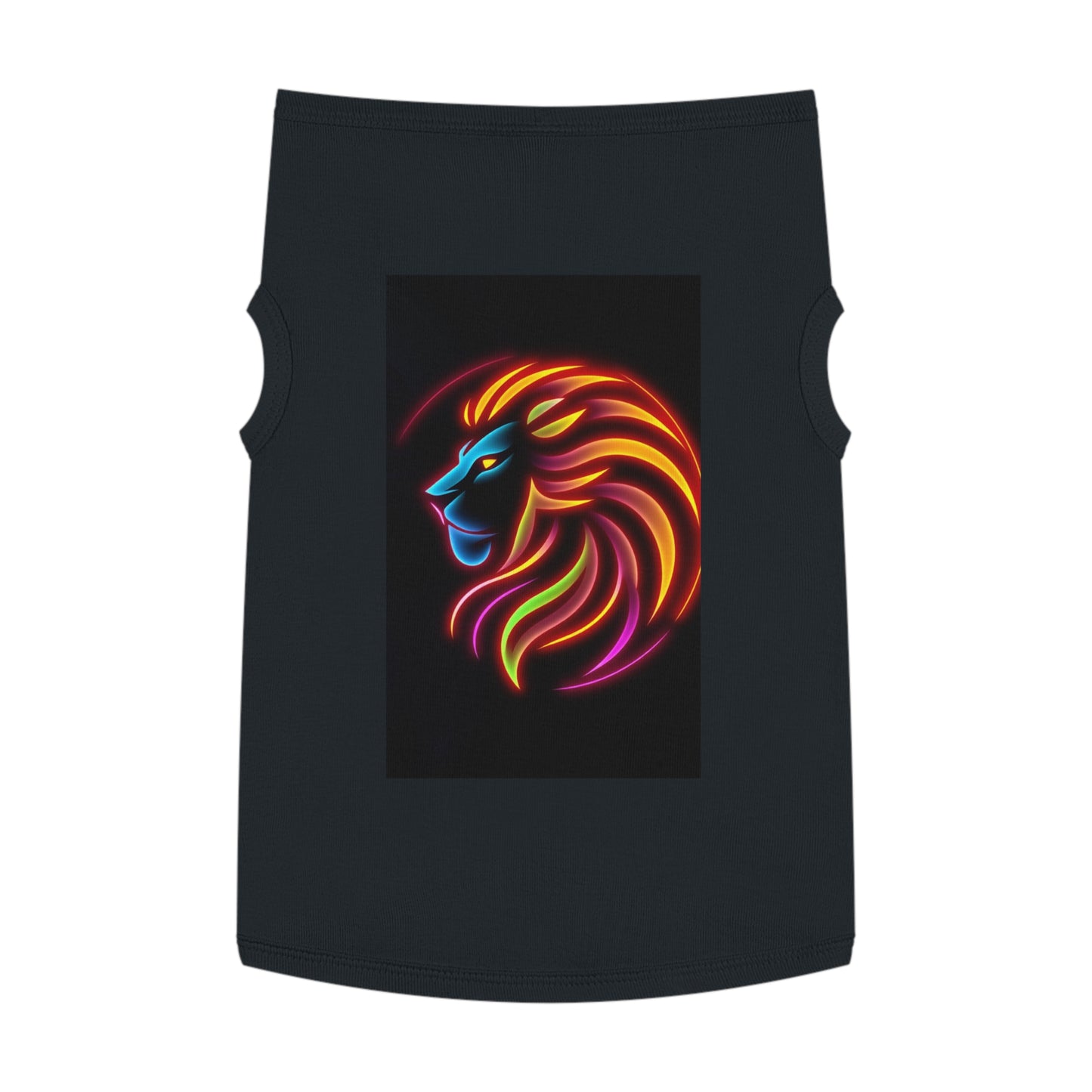 Radiant Lion Design Pet Tank Top, Colorful Dog Apparel, Summer Pet Wear, Cute Pet Gift, Stylish Animal Tank Top