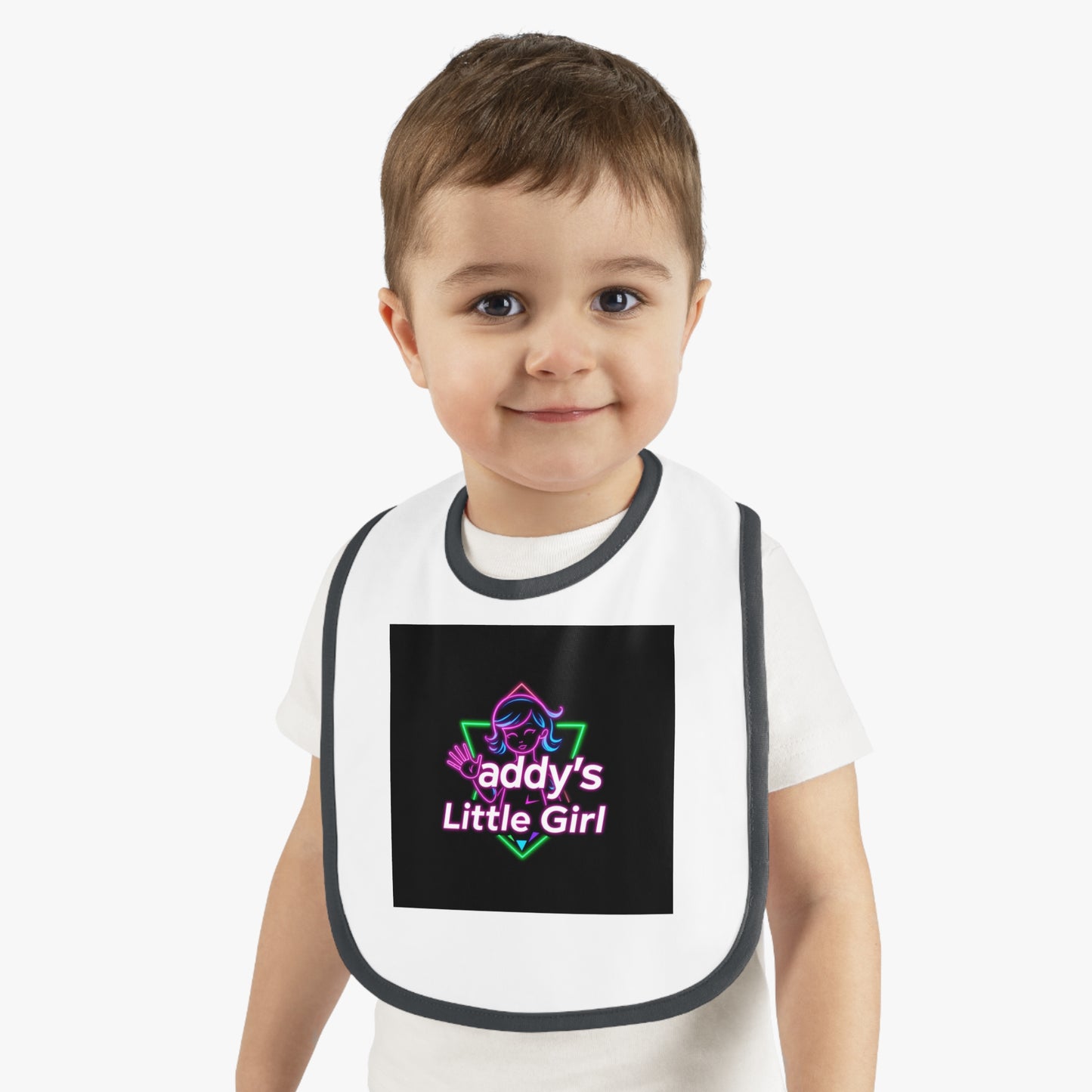 Baby Contrast Trim Jersey Bib