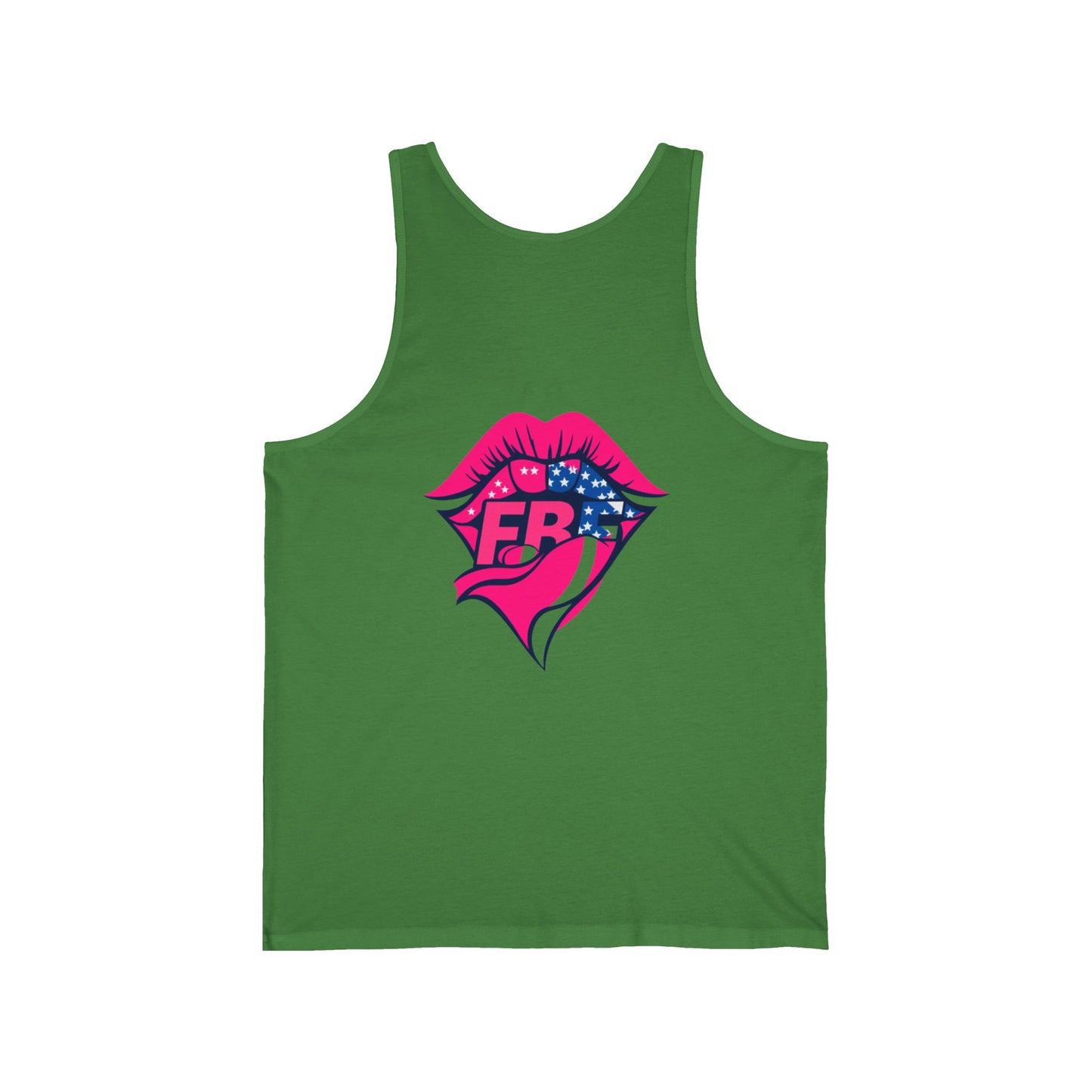 Neon Graphic Unisex Tank, Summer Fashion, Festival Wear, Gift for Her, Patriotic Apparel, Casual Style