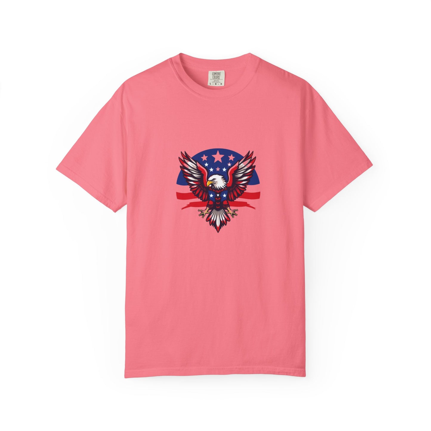 Patriotic T-Shirt with Eagle Graphic | Faith By Flag Tee, Unisex Apparel, Independence Day Shirt, Casual Wear, Gift for Veterans