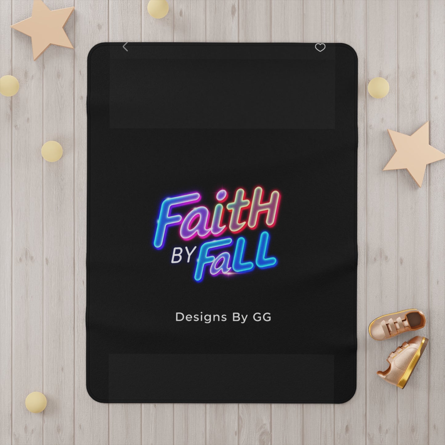 Faith By Fall Toddler Blanket - Cozy Neon Design for Kids