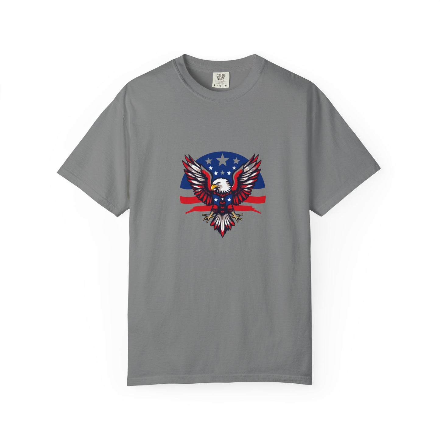 Patriotic T-Shirt with Eagle Graphic | Faith By Flag Tee, Unisex Apparel, Independence Day Shirt, Casual Wear, Gift for Veterans