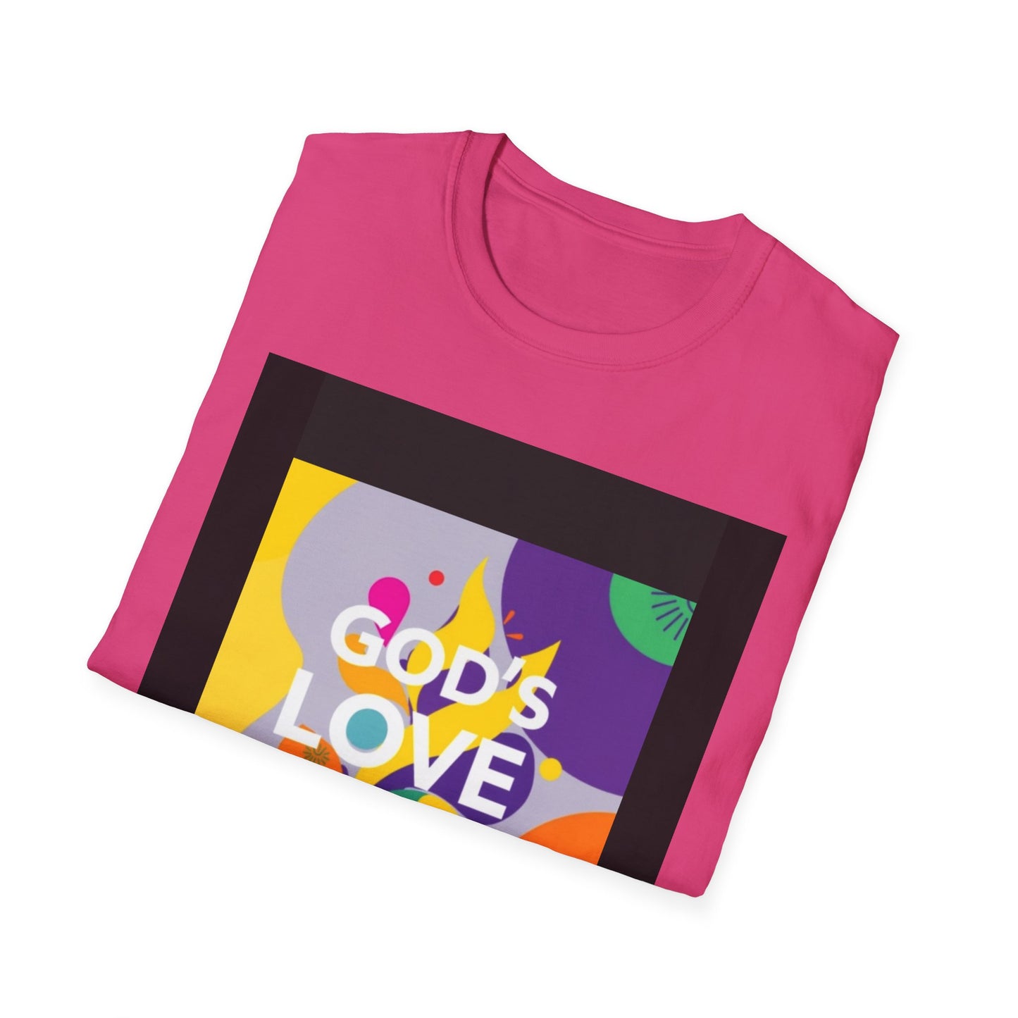 Unisex Softstyle T-Shirt with God's Love Design, Faith Shirt, Inspirational Tee, Christian Apparel, Gift for Believers, Everyday Wear