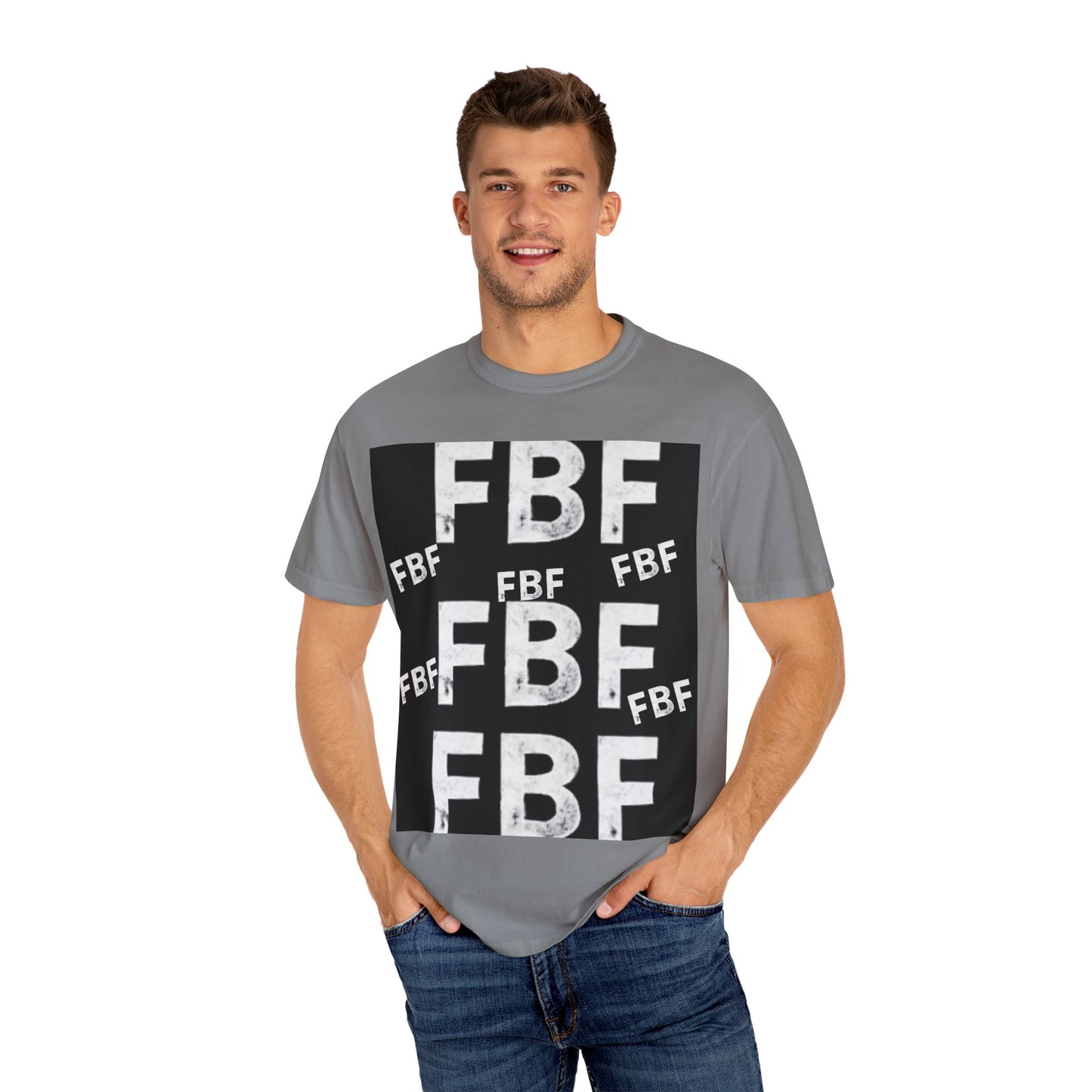 FBF Garment-Dyed Unisex T-shirt, Casual Wear, Graphic Tee, Street Style, Gift for Friends, All Occasions