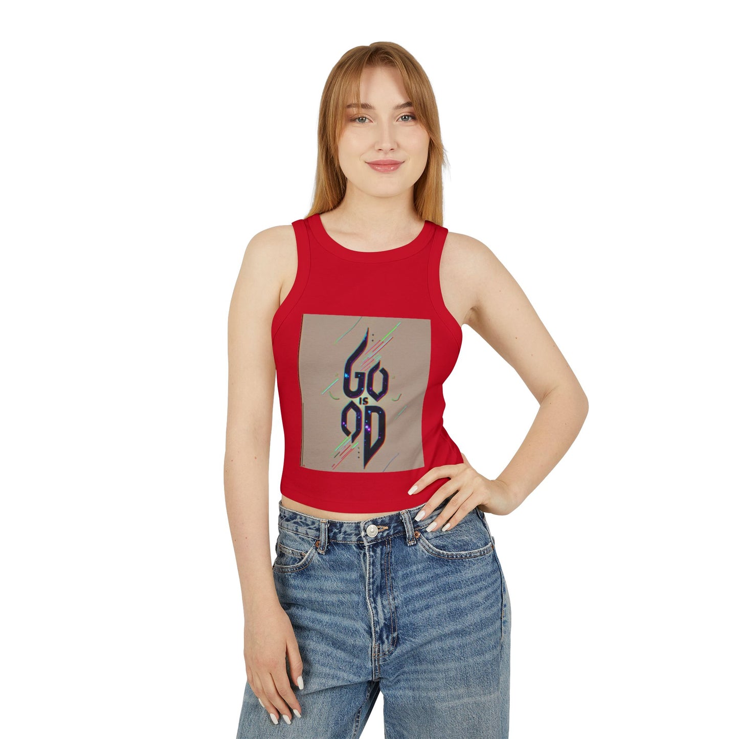 Inspirational Women's Micro Rib Racer Tank Top, Empowerment Tee, Motivational Workout Shirt, Stylish Athleisure Top, Gift for Her